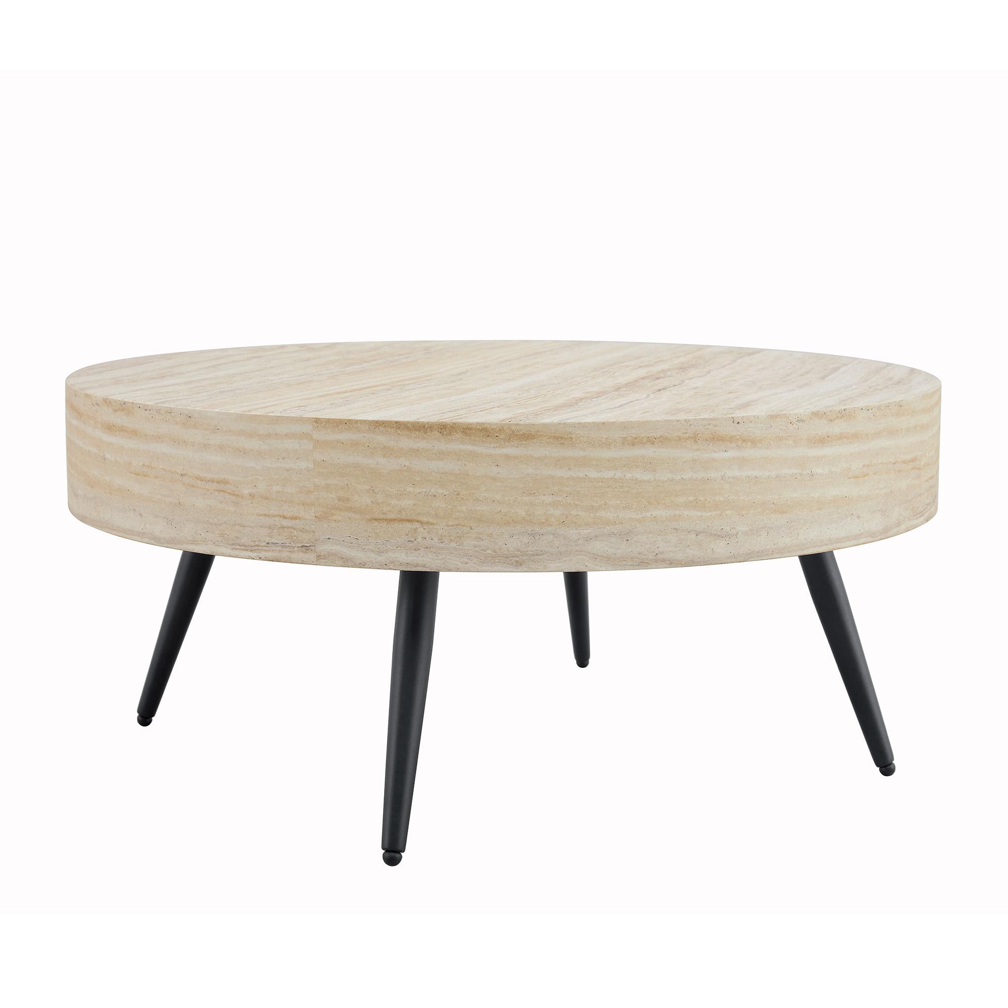 Table basse ronde, Couleur naturelle Aosom France Table basse ronde, Couleur naturelle Aosom France