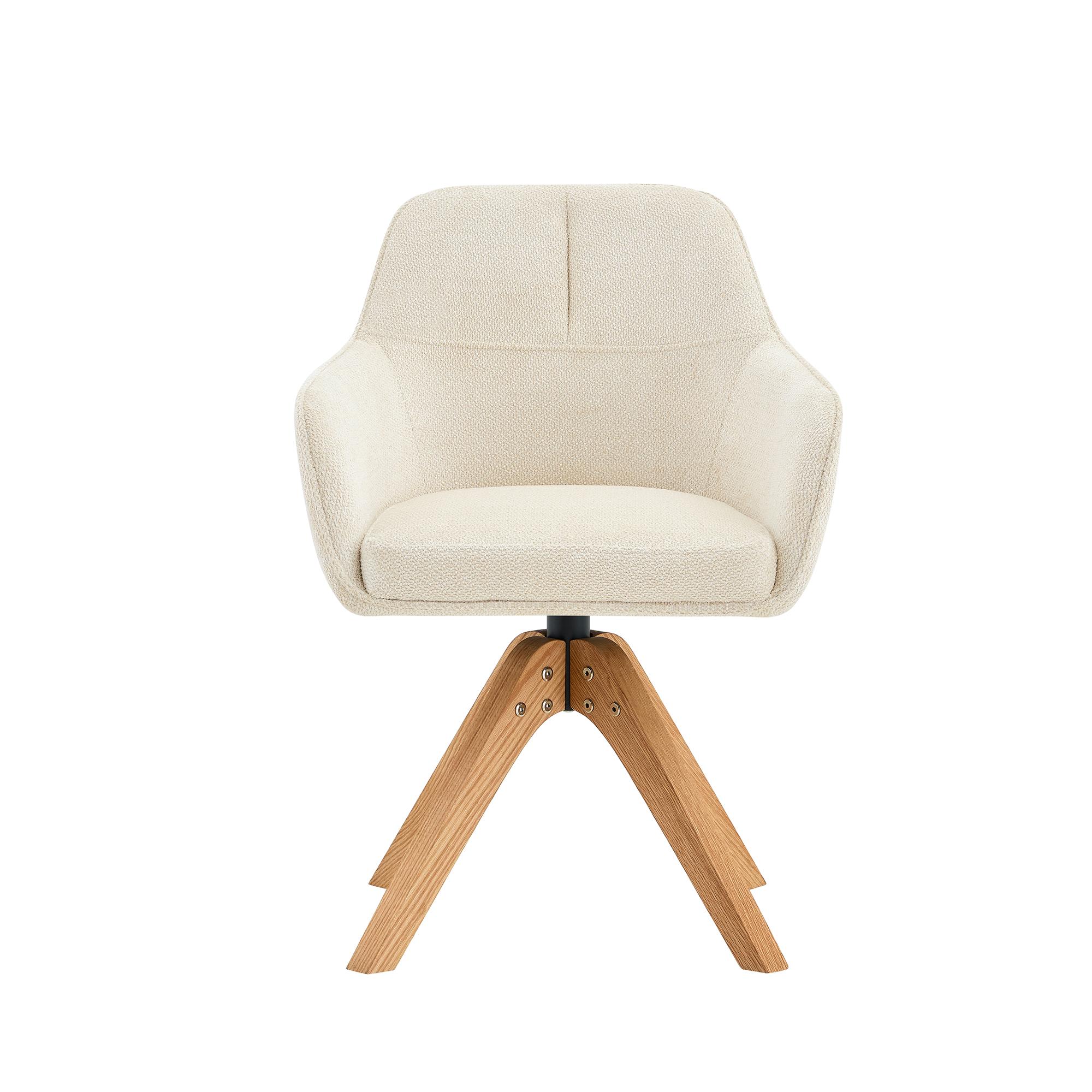 Chaise de salle à manger pivotante 360° (lot de 2), Couleur naturelle   Aosom France