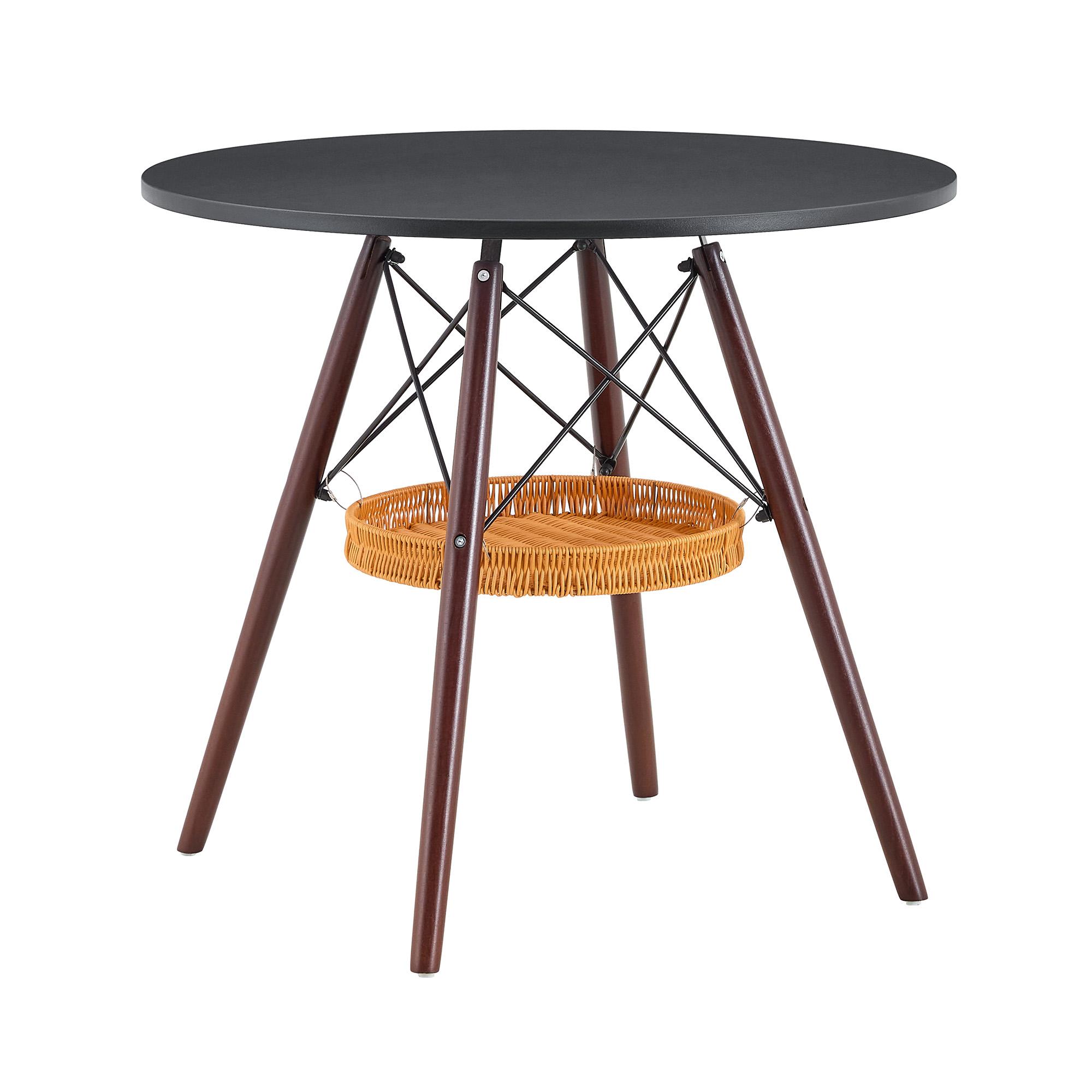 Table ronde 80 cm, Noyer+Noir Aosom France Table ronde 80 cm, Noyer+Noir Aosom France