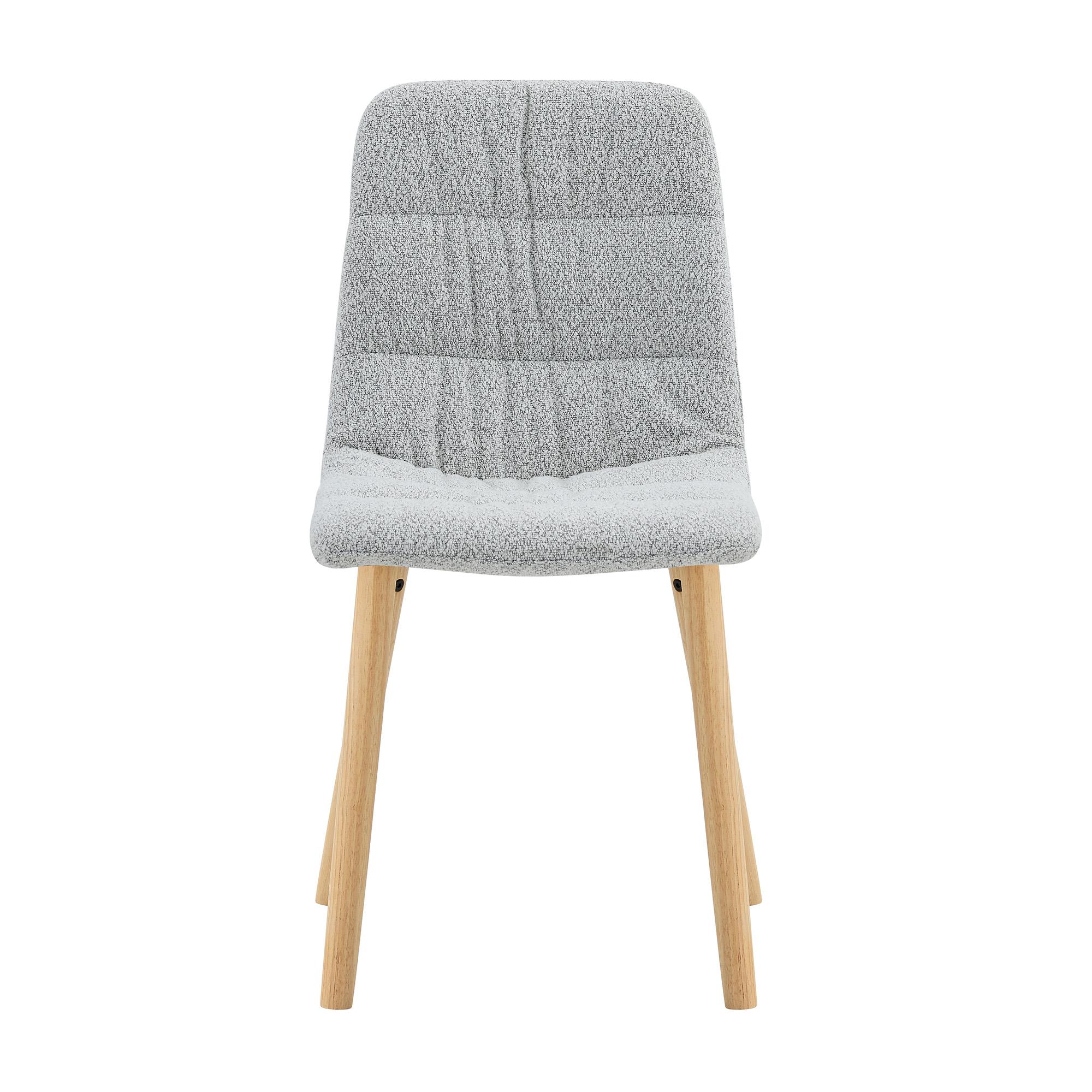 Chaise de salle à manger nordique moderne, Gris clair+Couleur naturelle   Aosom France