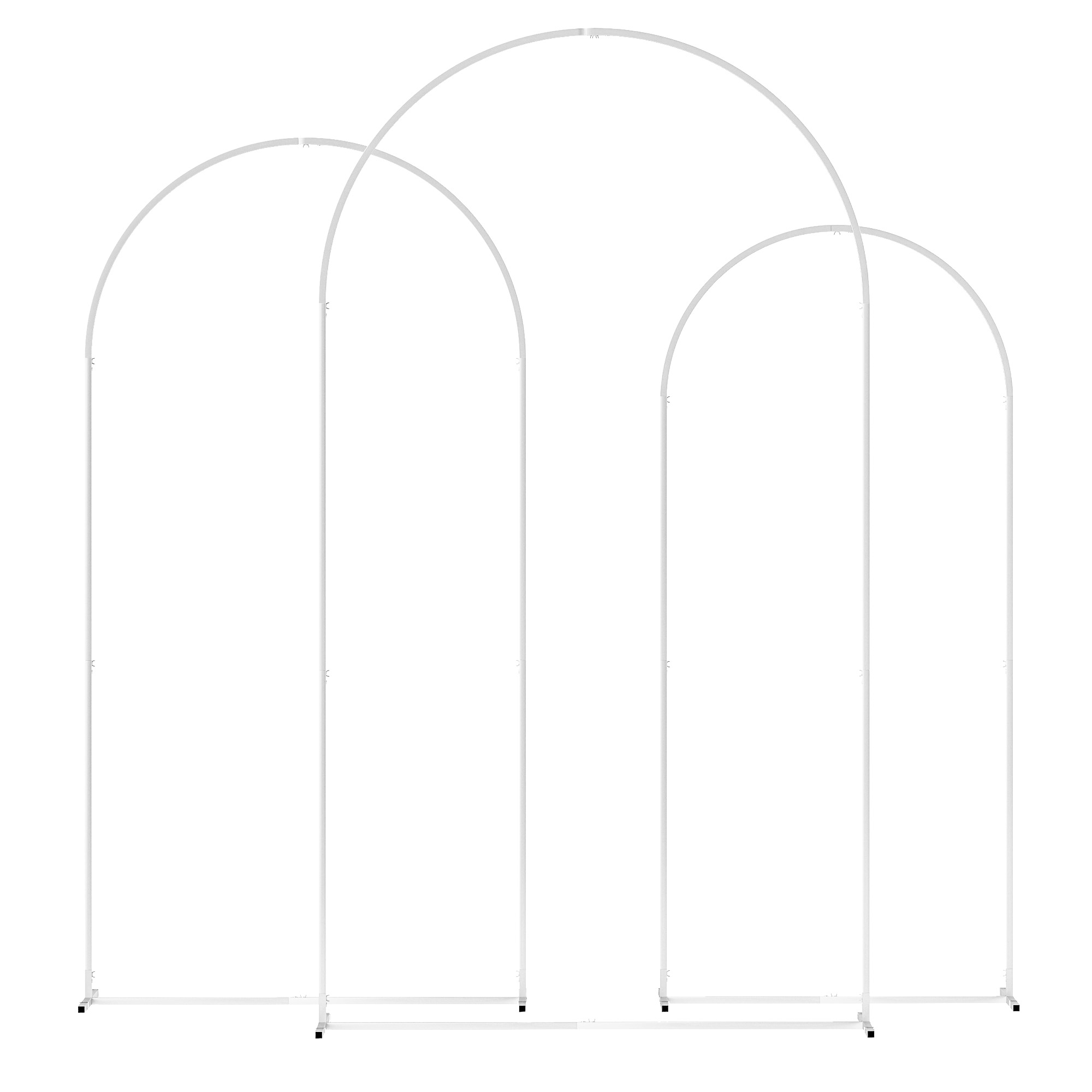 Outsunny Wedding Arch Frame Set, Metal Balloon Arch Stand Set, Balloon Arch Stand Set for Birthday Party, 2.2, 2, 1.8 m White Outsunny Wedding Arch Frame Set, Metal Balloon Arch Stand Set, Balloon Arch Stand Set for Birthday Party, 2.2, 2, 1.8 m White