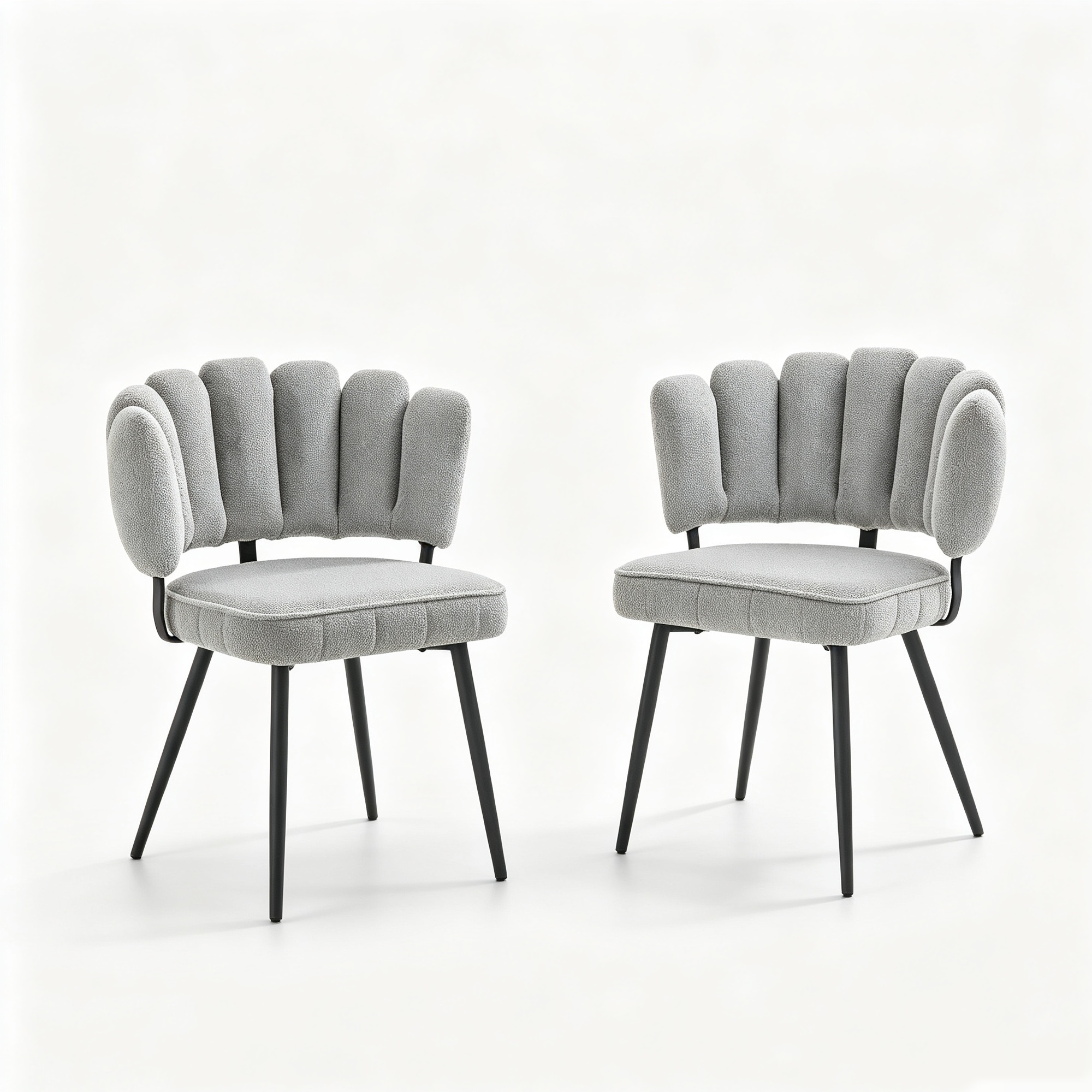Lot de 2 chaises de salle à manger, Noir+Gris clair Aosom France Lot de 2 chaises de salle à manger, Noir+Gris clair Aosom France