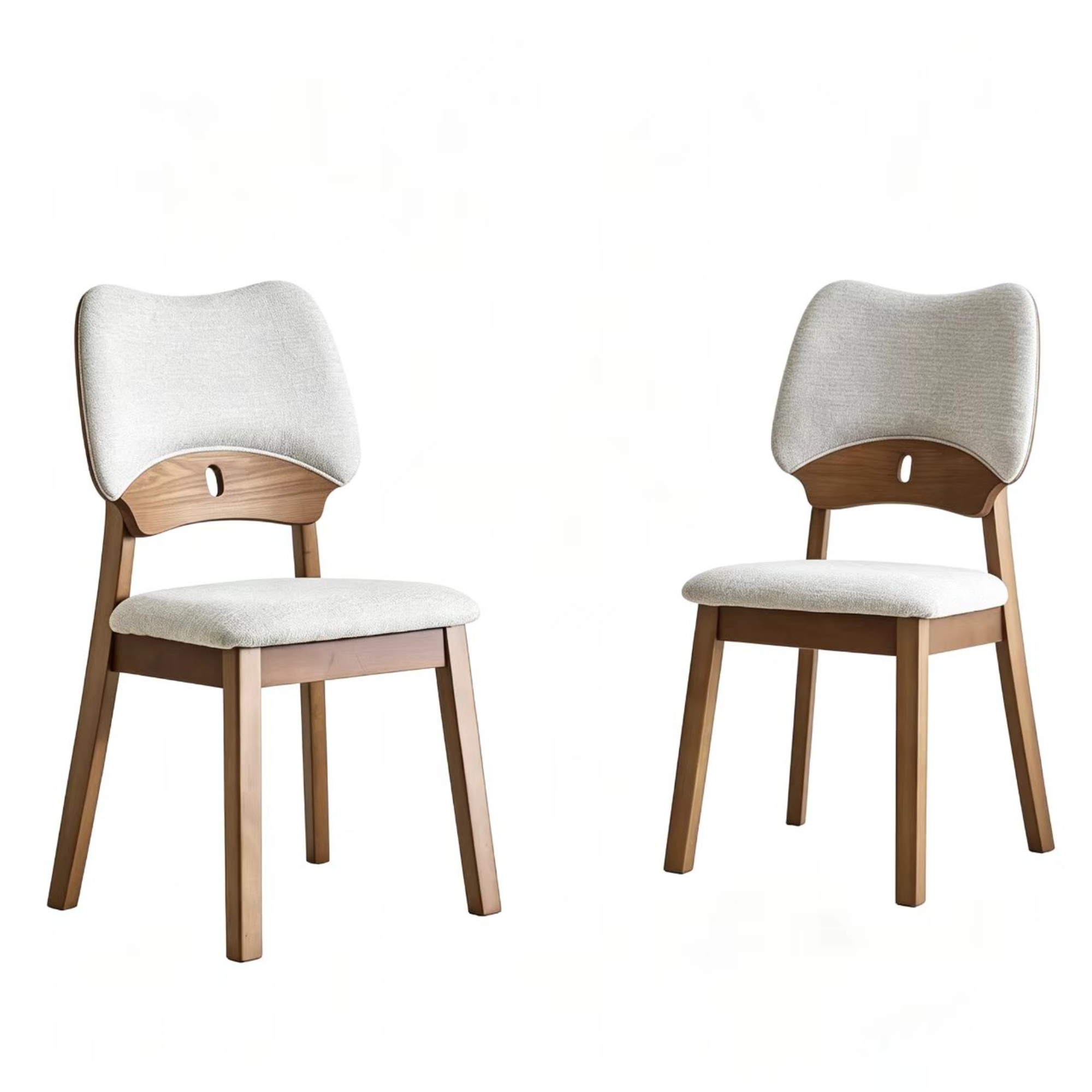 Lot de 2 chaises de salle à manger, Gris Aosom France Lot de 2 chaises de salle à manger, Gris Aosom France