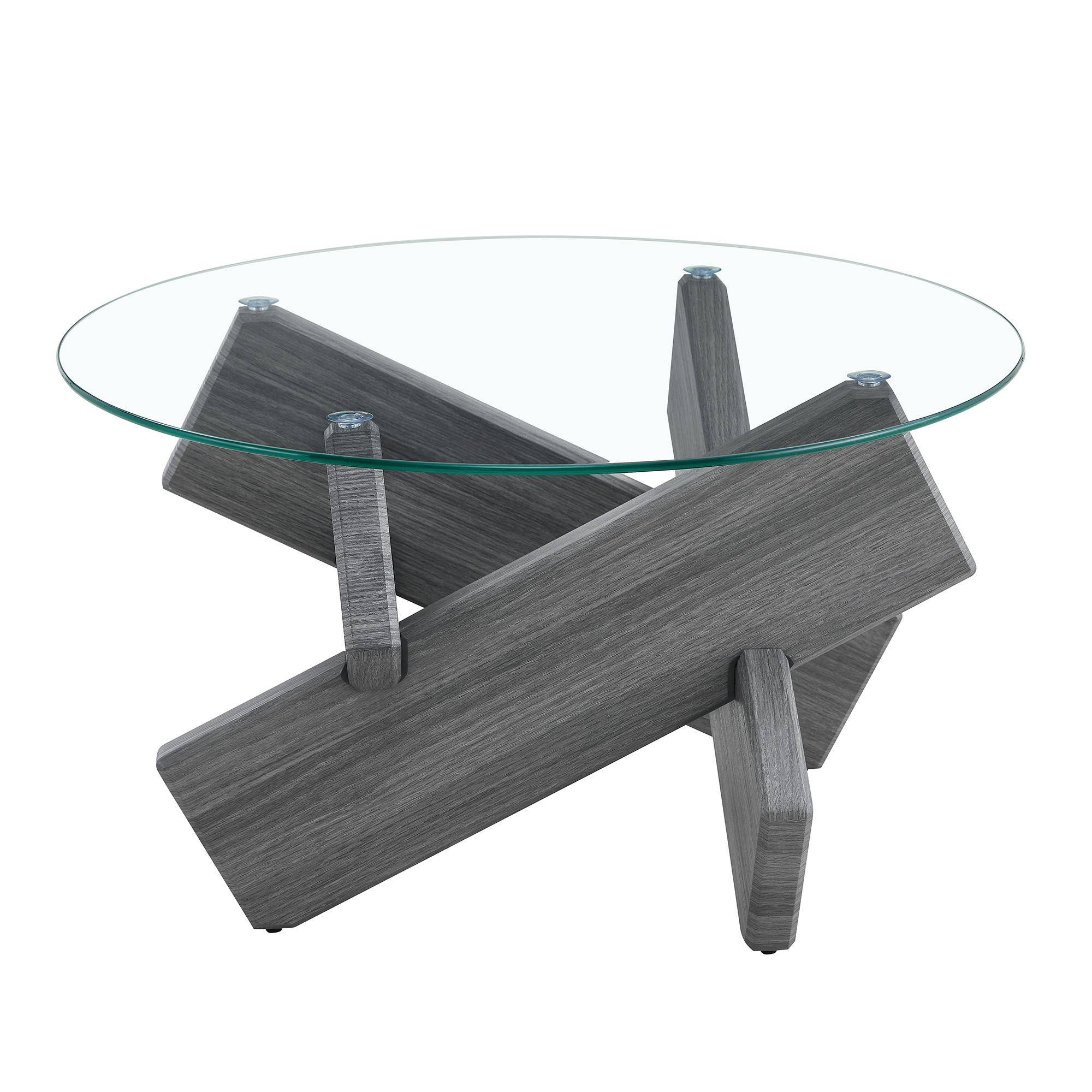 Table basse ronde, Transparent Aosom France Table basse ronde, Transparent Aosom France