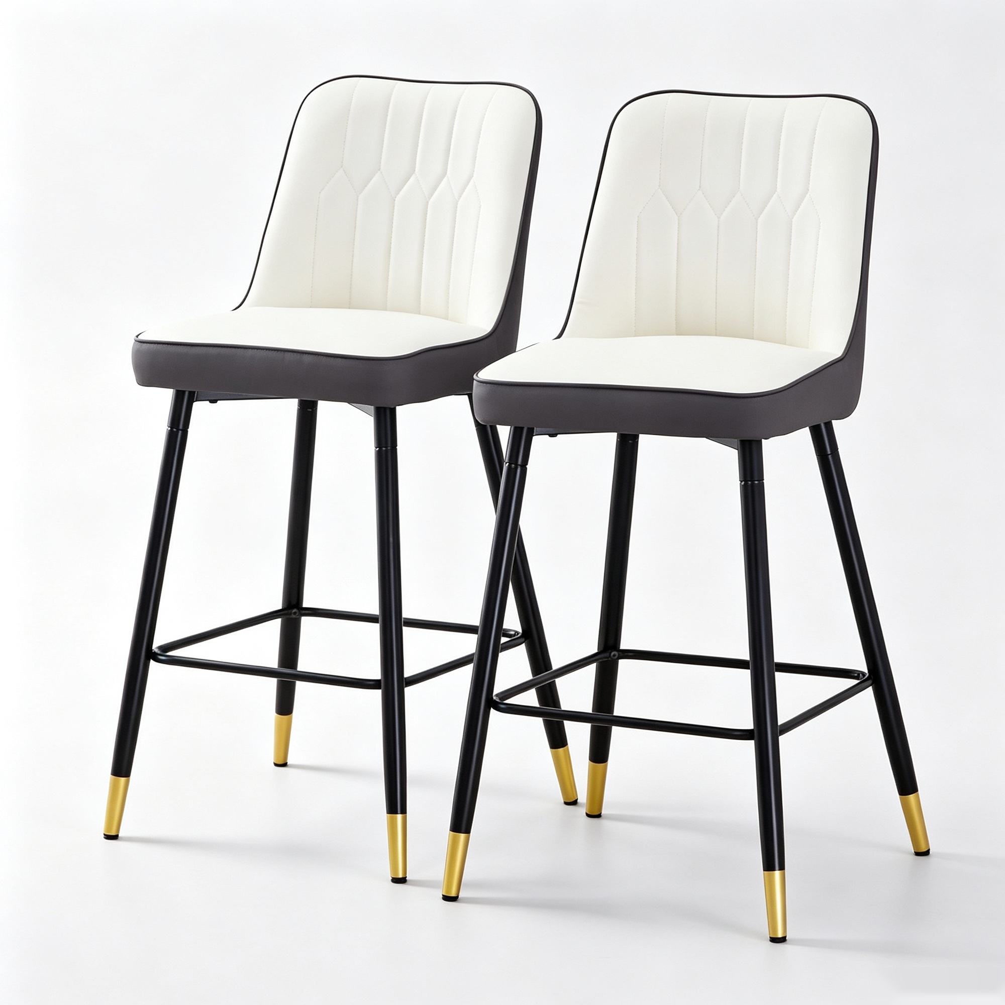 Lot de 2 tabourets de bar hauteur, Argenté   Aosom France