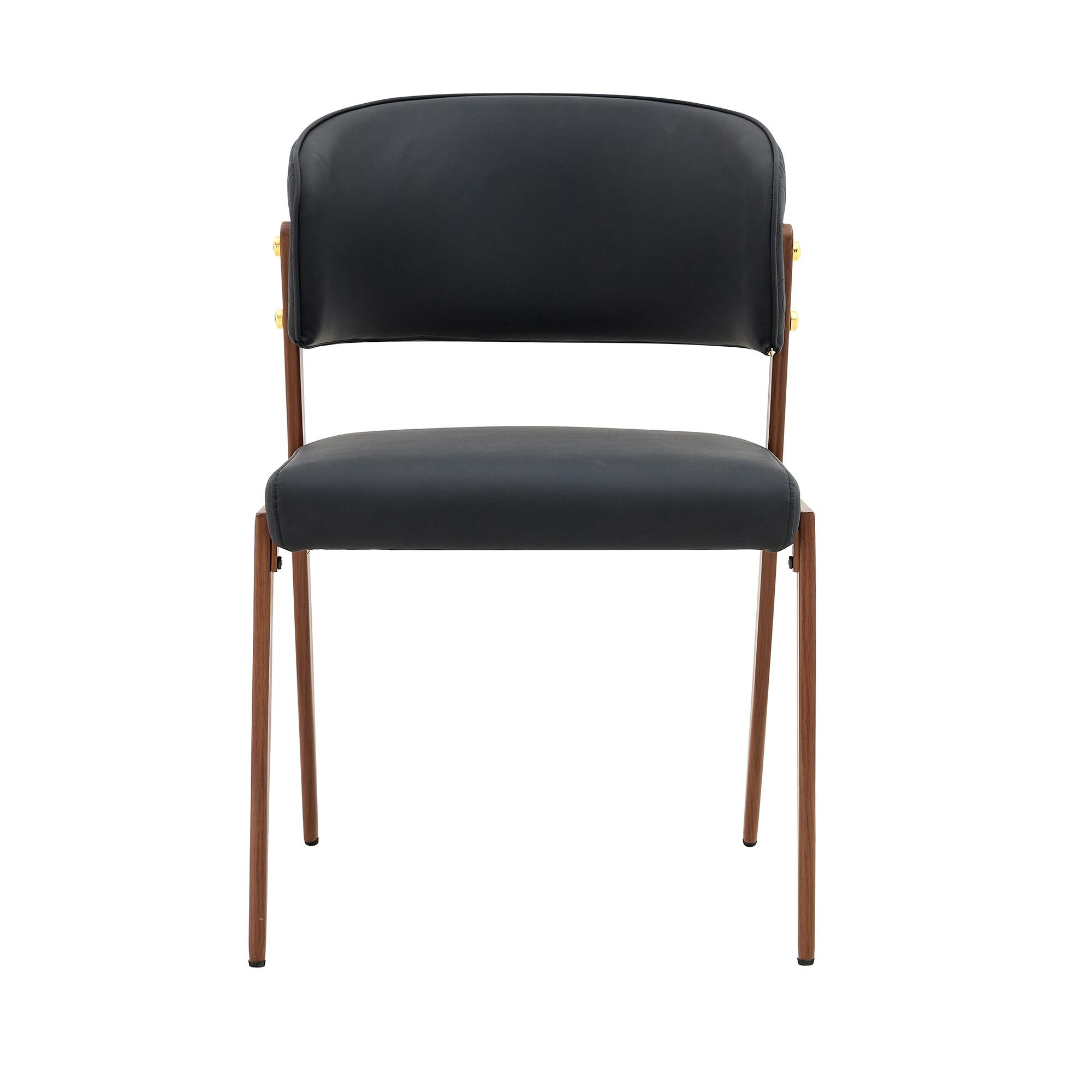 Chaise de salle à manger moderne rembourrée, Noir   Aosom France