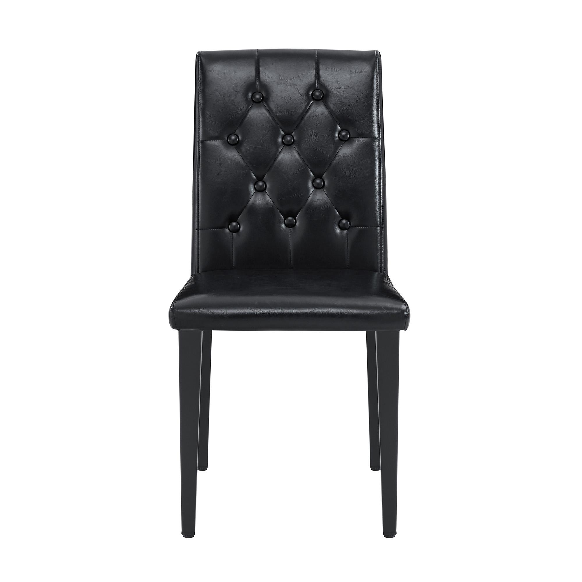 Lot de 4 chaises de salle à manger, Noir   Aosom France