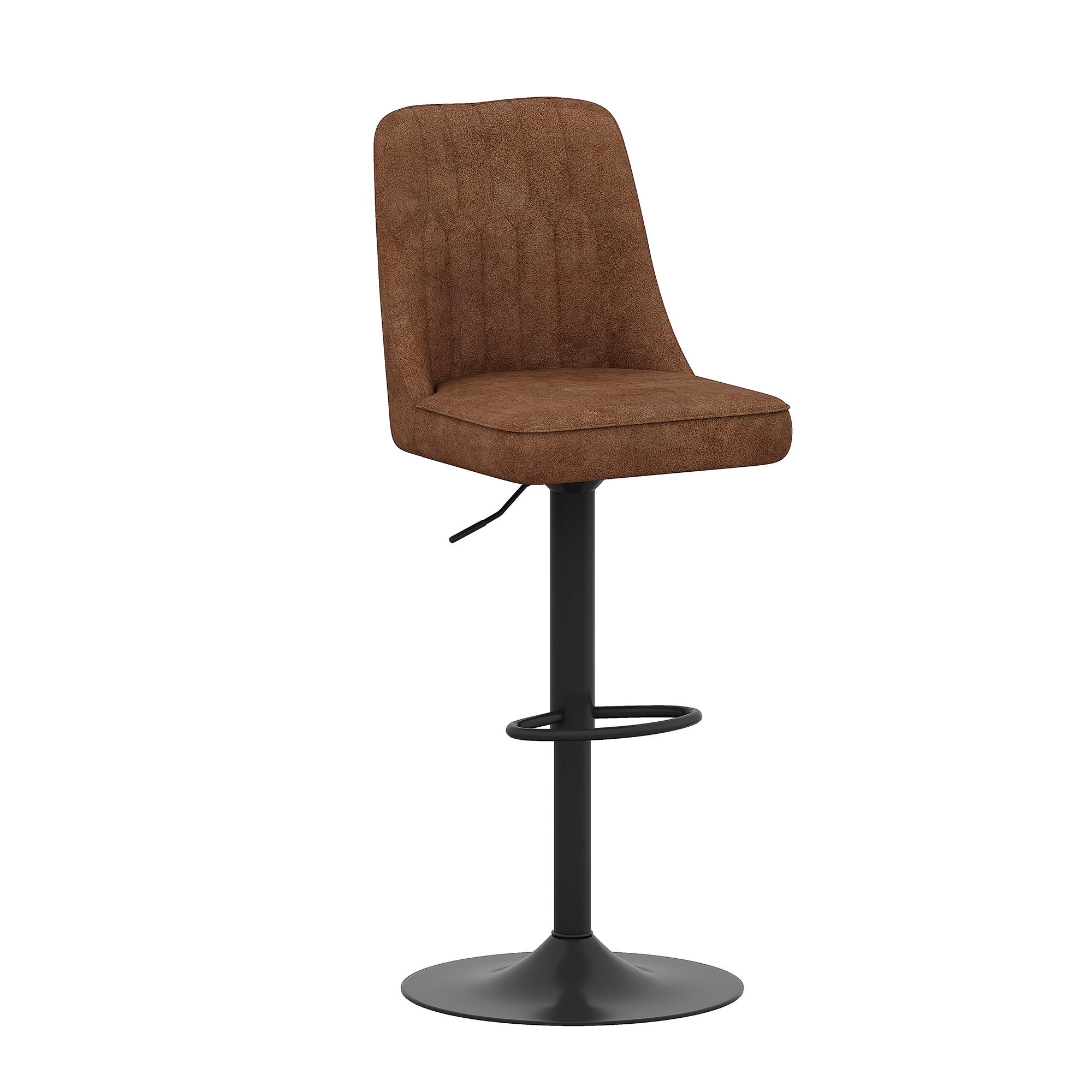 Lot de 2 tabourets de bar réglables en hauteur, Marron+Noir Aosom France Lot de 2 tabourets de bar réglables en hauteur, Marron+Noir Aosom France