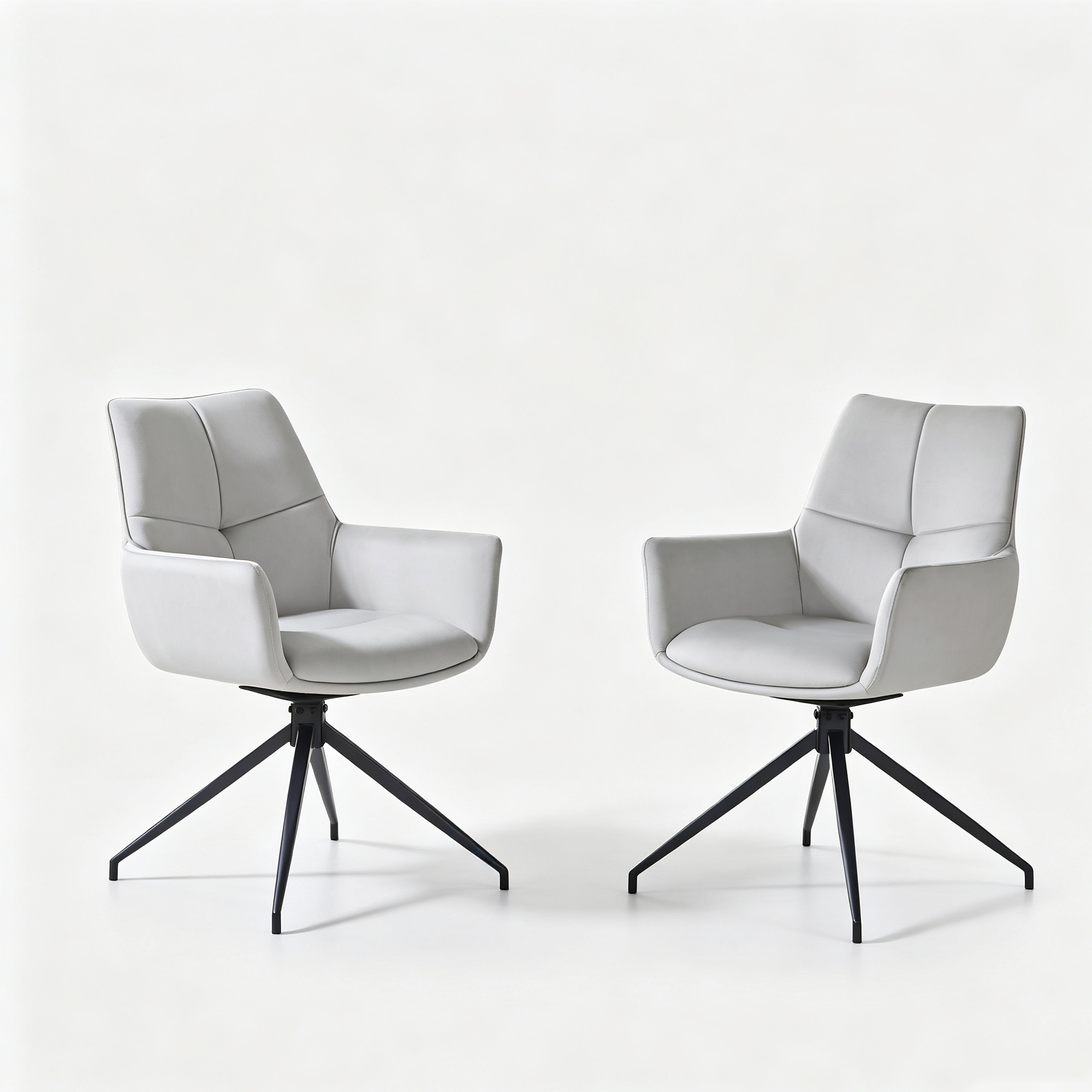 Fauteuil pivotant 360° rembourré, Noir+Gris clair Aosom France Fauteuil pivotant 360° rembourré, Noir+Gris clair Aosom France