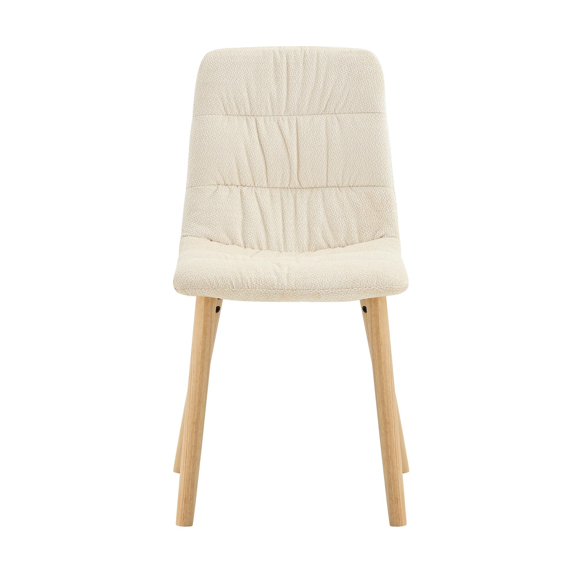 Chaise de salle à manger nordique moderne, Couleur naturelle   Aosom France