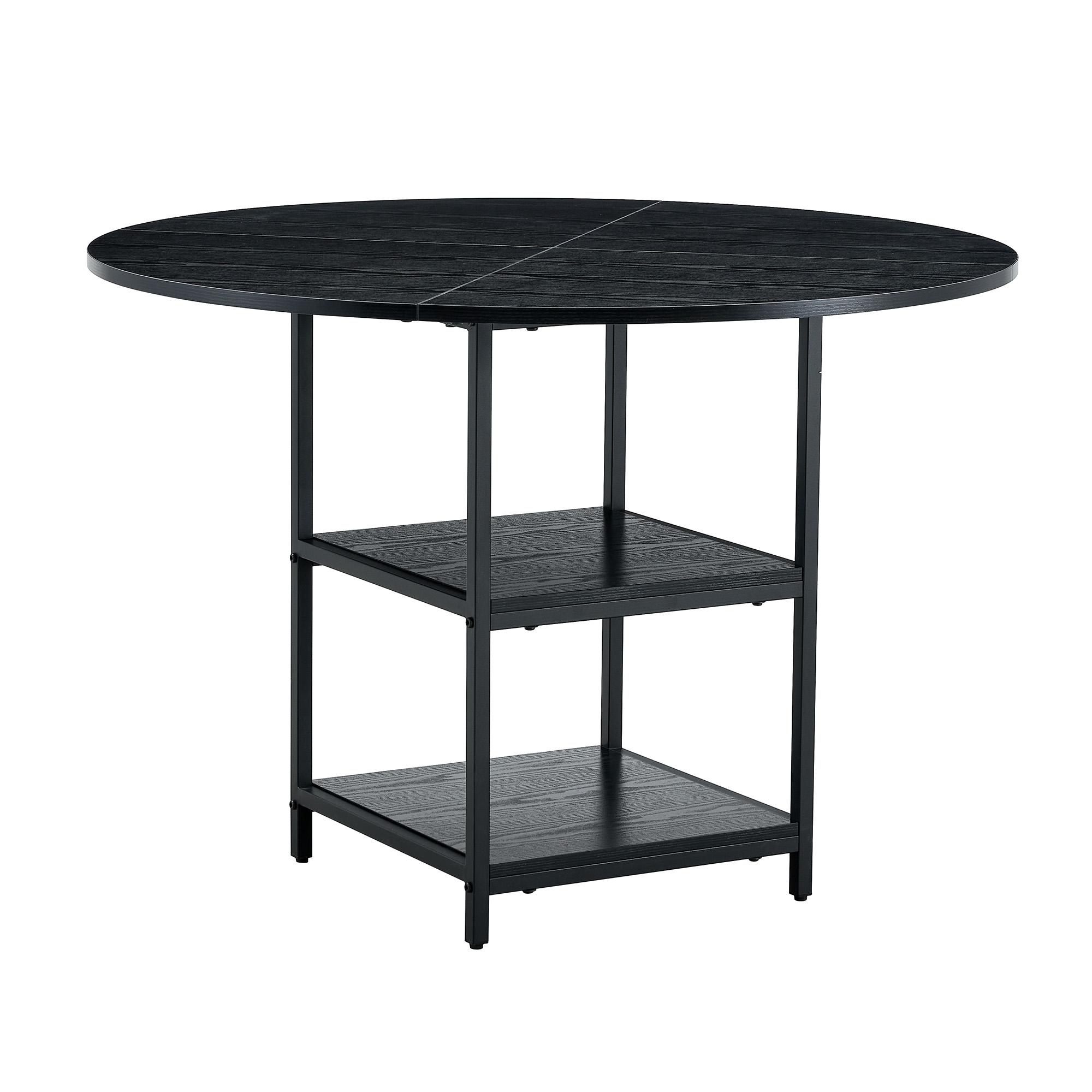 Table ronde 107 cm de diamètre, Noir Aosom France Table ronde 107 cm de diamètre, Noir Aosom France