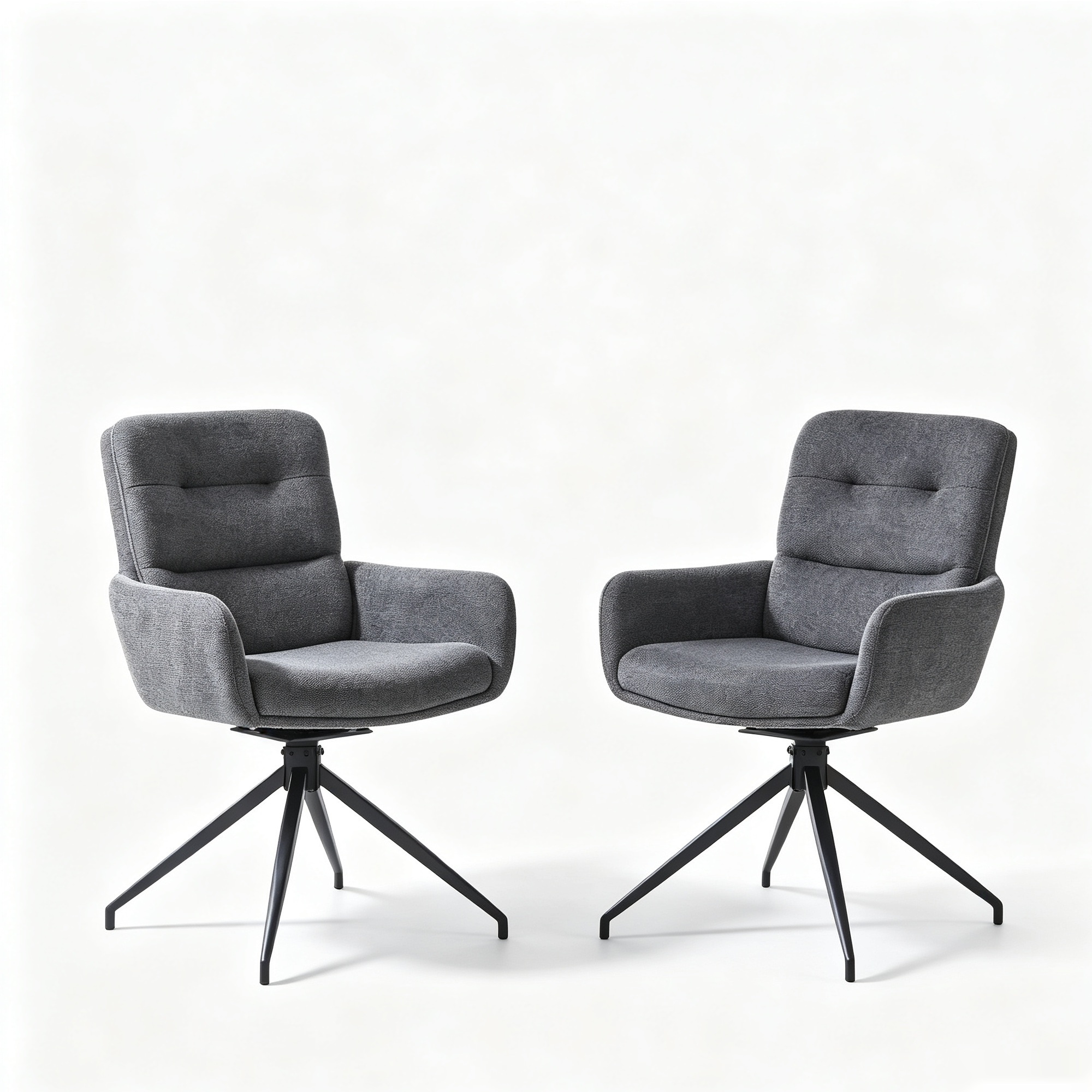 Chaise pivotante de salle, Gris foncé   Aosom France