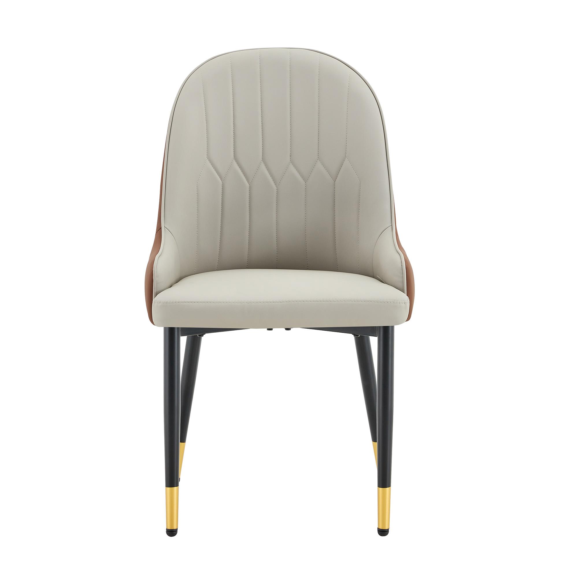 Lot de 2 chaises de salle à manger, Gris chaud Aosom France Lot de 2 chaises de salle à manger, Gris chaud Aosom France