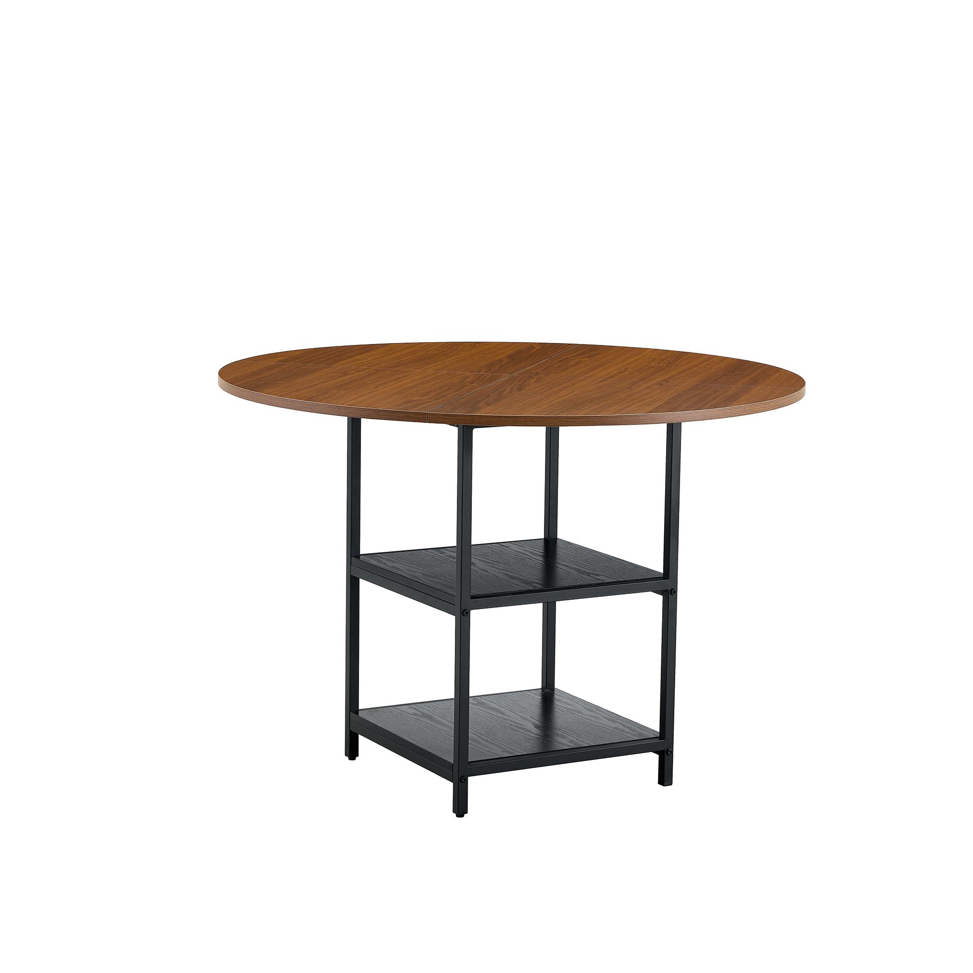 Table ronde 107 cm de diamètre, Noyer Aosom France Table ronde 107 cm de diamètre, Noyer Aosom France