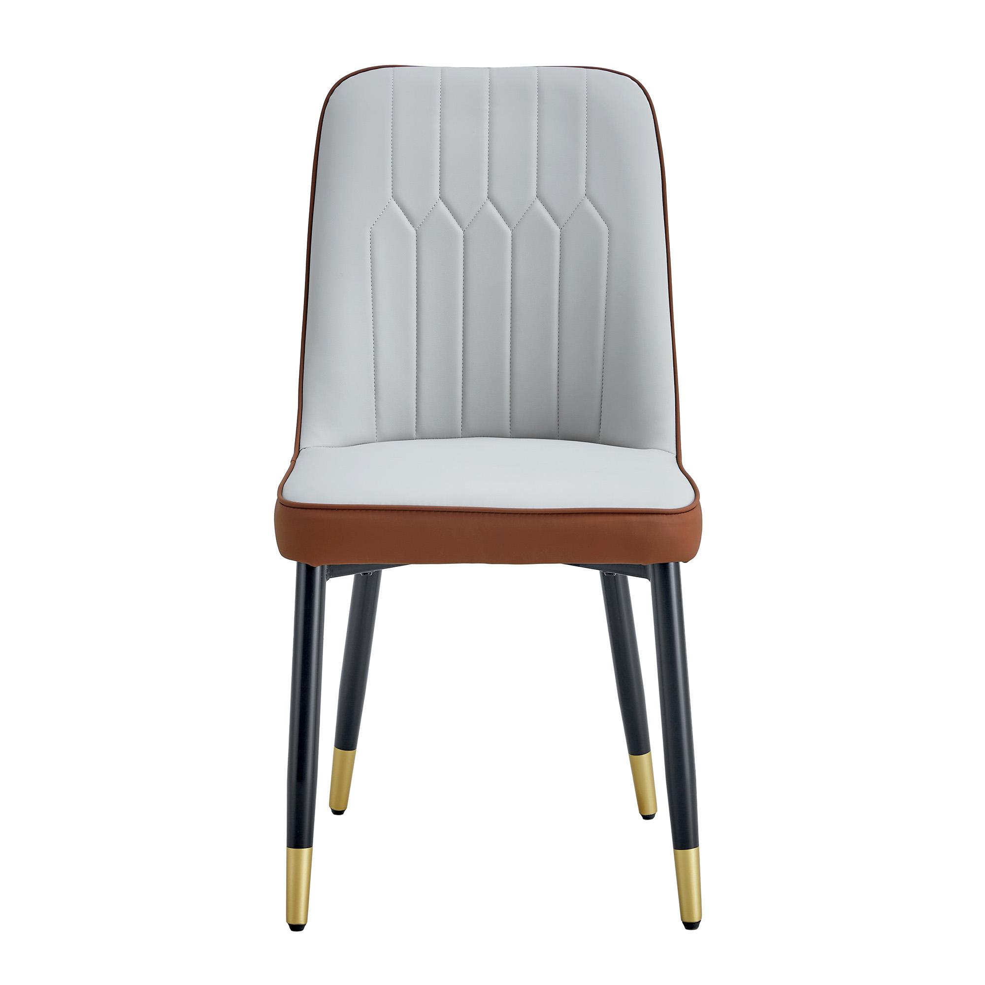 Lot de 2 chaises de salle à manger modernes, Noir   Aosom France