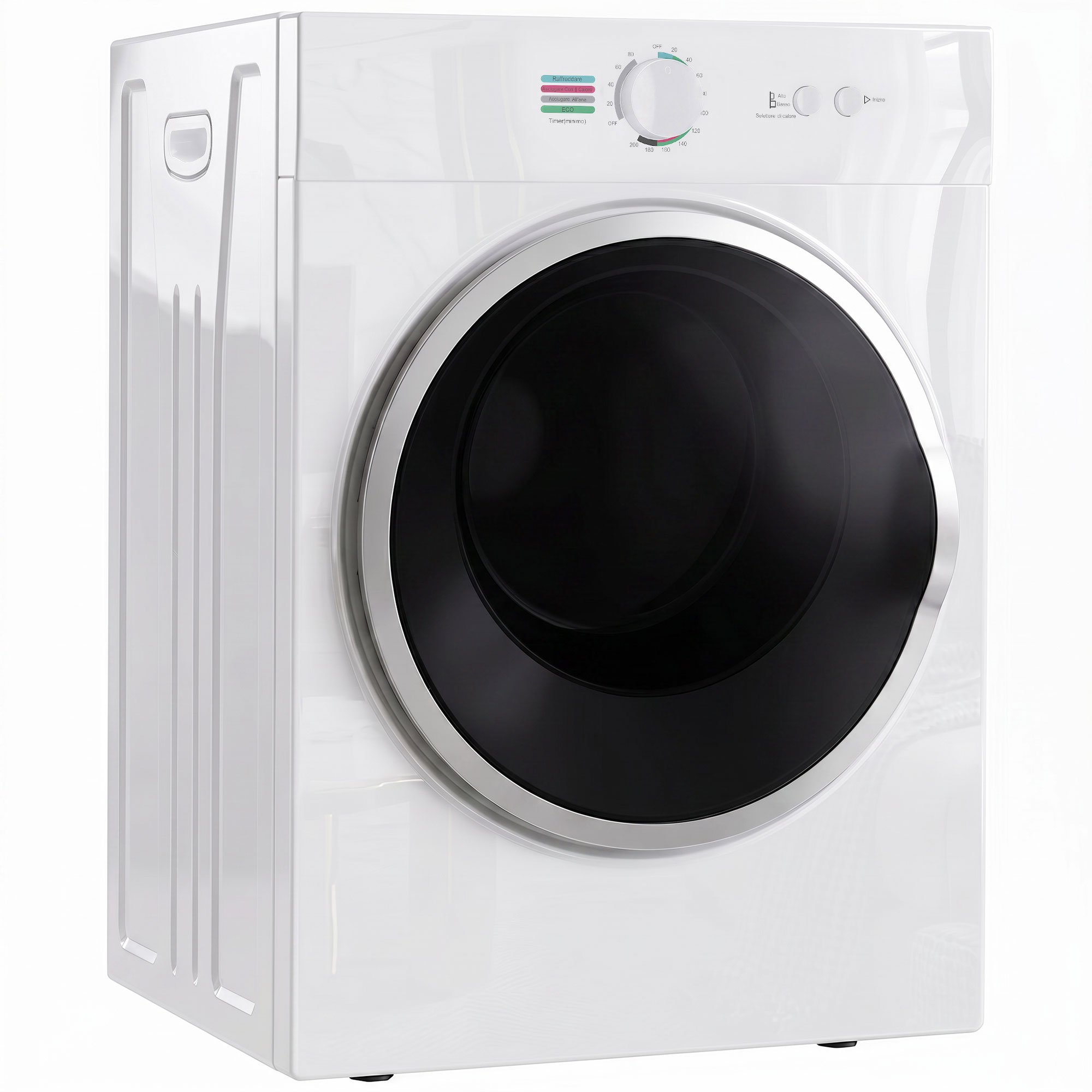 HOMCOM Mini Uscator de Rufe Portabil 4,8 kg, 1020W, Incalzire PTC, Timer, Alb | Aosom Romania