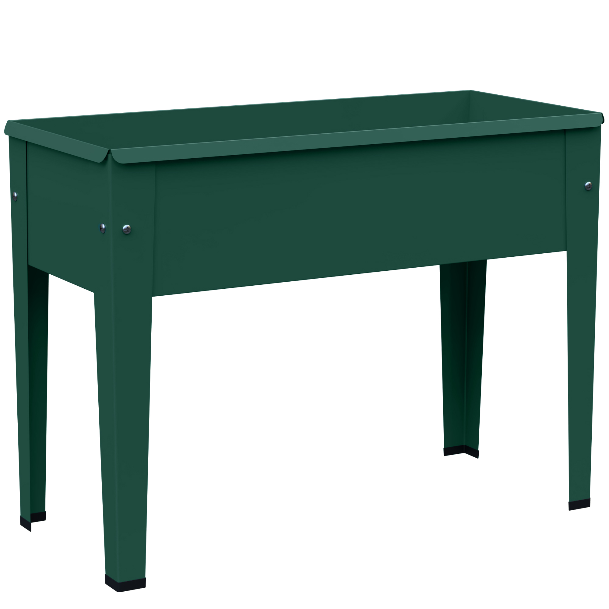 Outsunny Raised Planter, Metal Raised Garden Bed on Legs with Drainage Hole and Foot Covers, Green Outsunny Raised Planter, Metal Raised Garden Bed on Legs with Drainage Hole and Foot Covers, Green