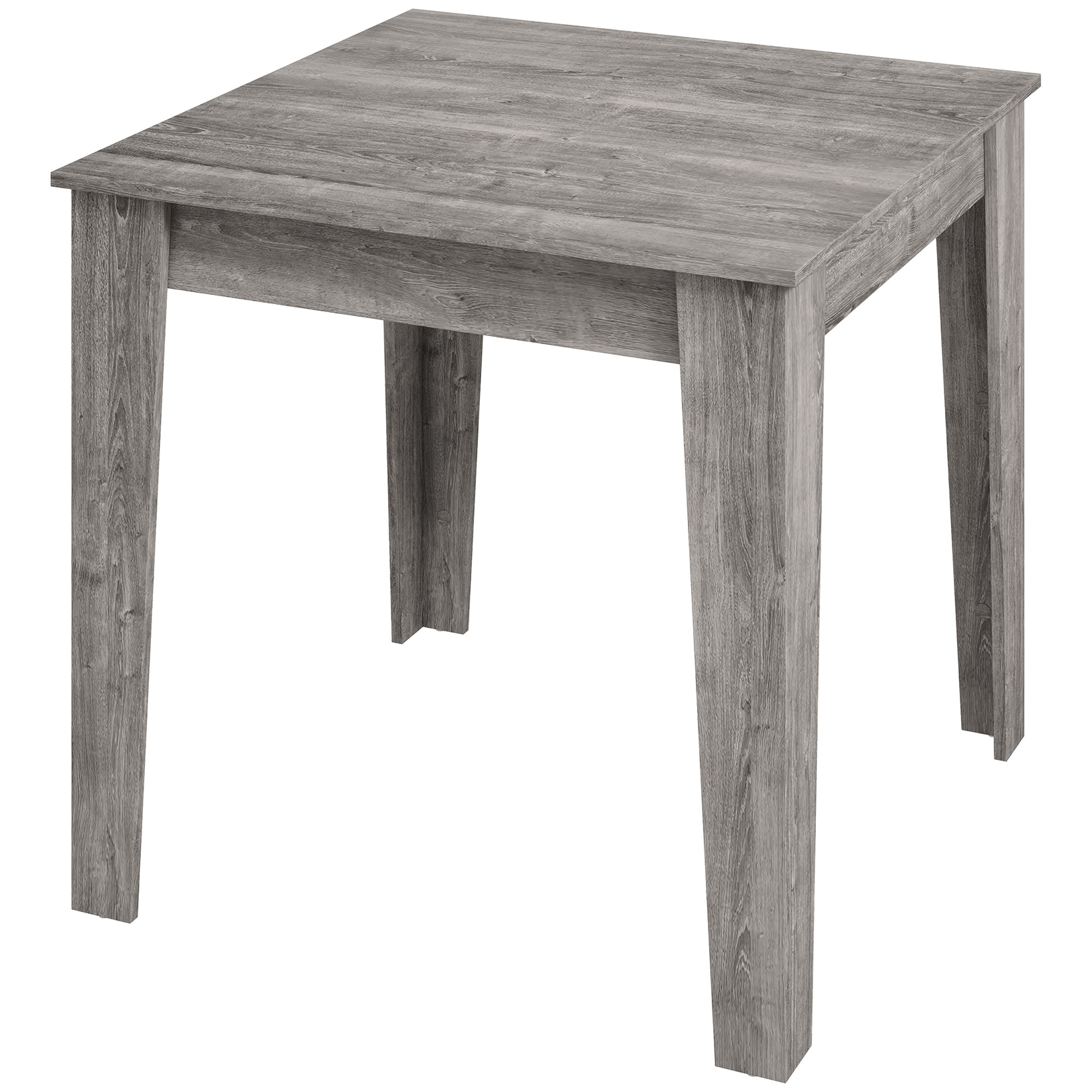 HOMCOM Esstisch für 4 Personen, quadratischer Küchentisch 80x80x75 cm mit rutschfesten Füßen, für Wohnzimmer & Esszimmer, Grau in Holzoptik Aosom