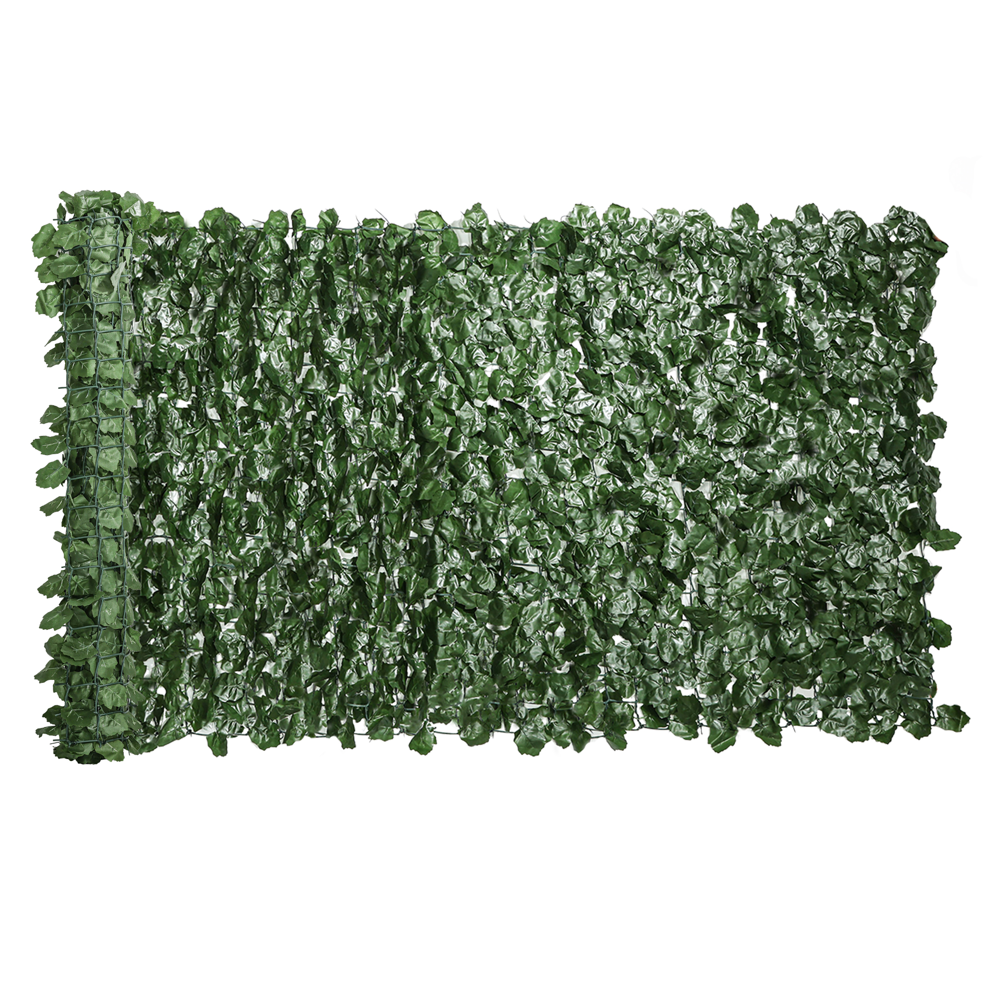 Outsunny Rotolo di Siepe Finta per Balcone e Giardino in PE con Foglie di Edera, 300x100 cm, Verde Scuro   Aosom Italy