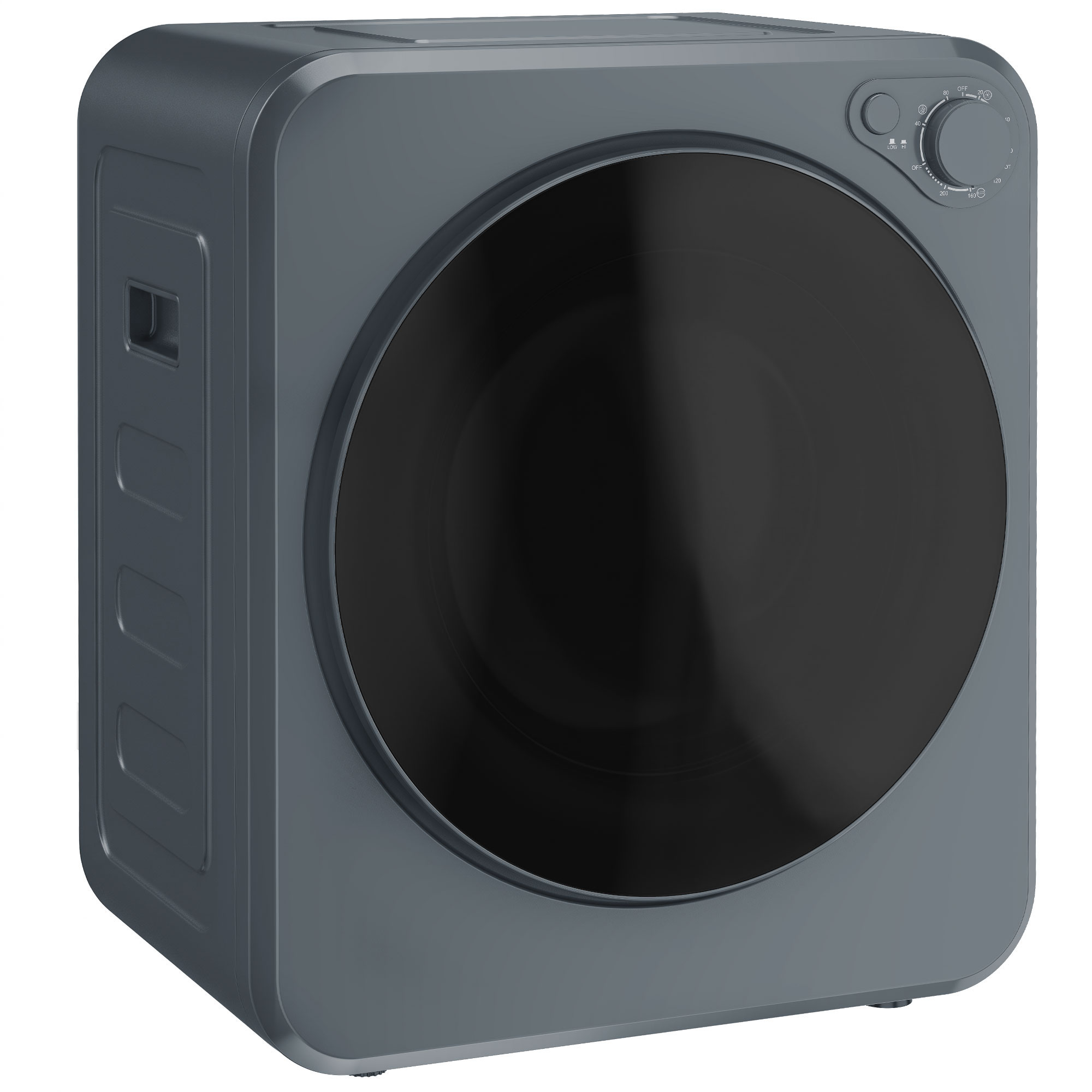HOMCOM Mini wasdroger 4 kg, 5 programma's, tot 60 ℃, 800/400 W, afvoerdroger met RVS trommel, grijs