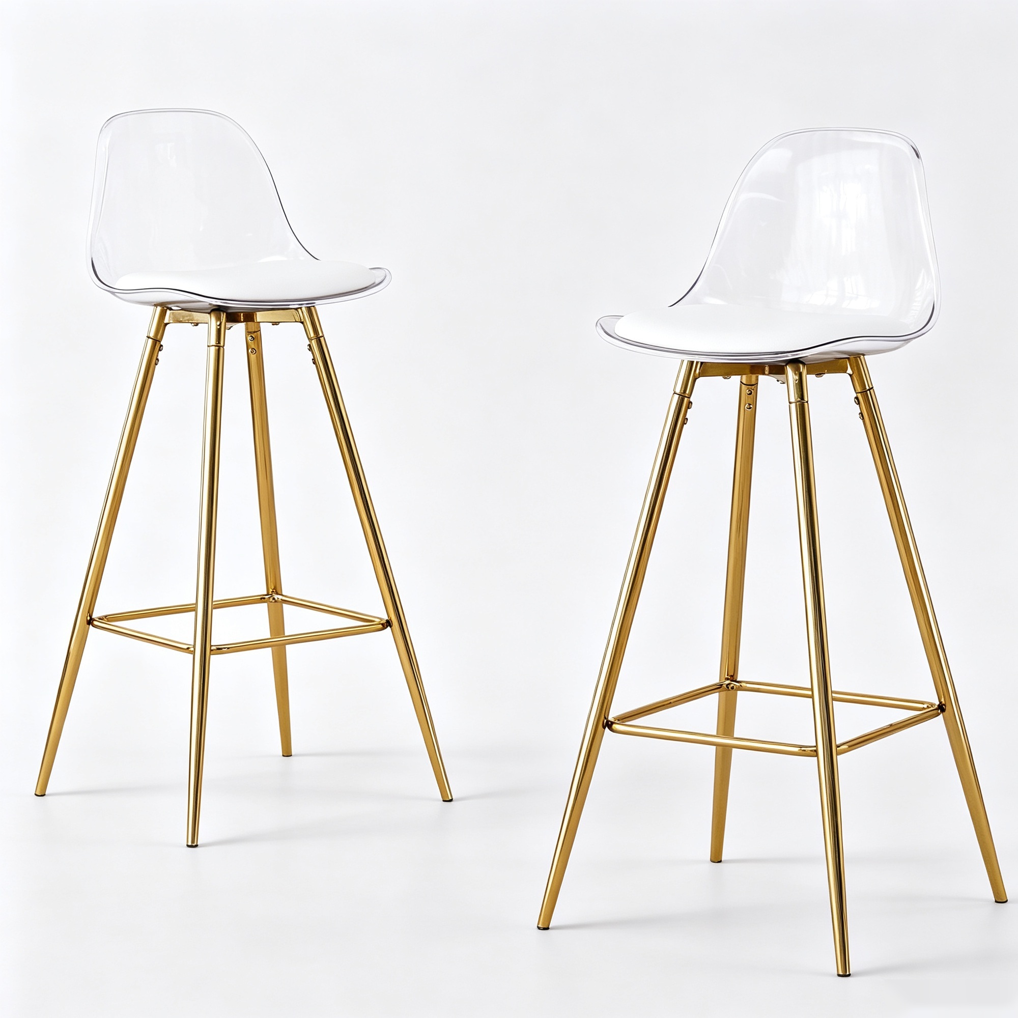 Lot de 2 tabourets de bar, Transparent Aosom France Lot de 2 tabourets de bar, Transparent Aosom France