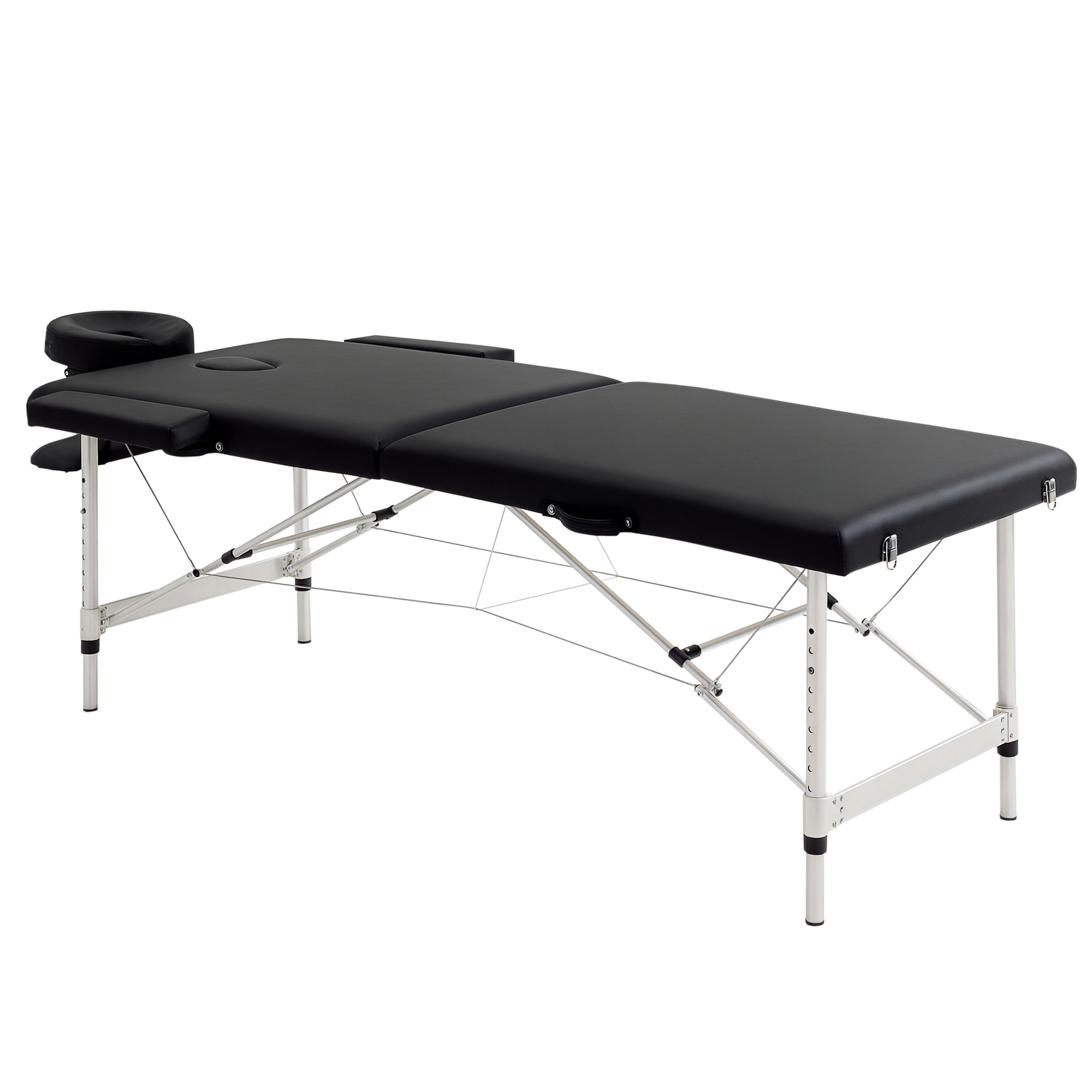 HOMCOM Table de massage pliable portable + housse de transport charge max. 225 Kg hauteur réglable 185 x 70 cm noir HOMCOM Table de massage pliable portable + housse de transport charge max. 225 Kg hauteur réglable 185 x 70 cm noir