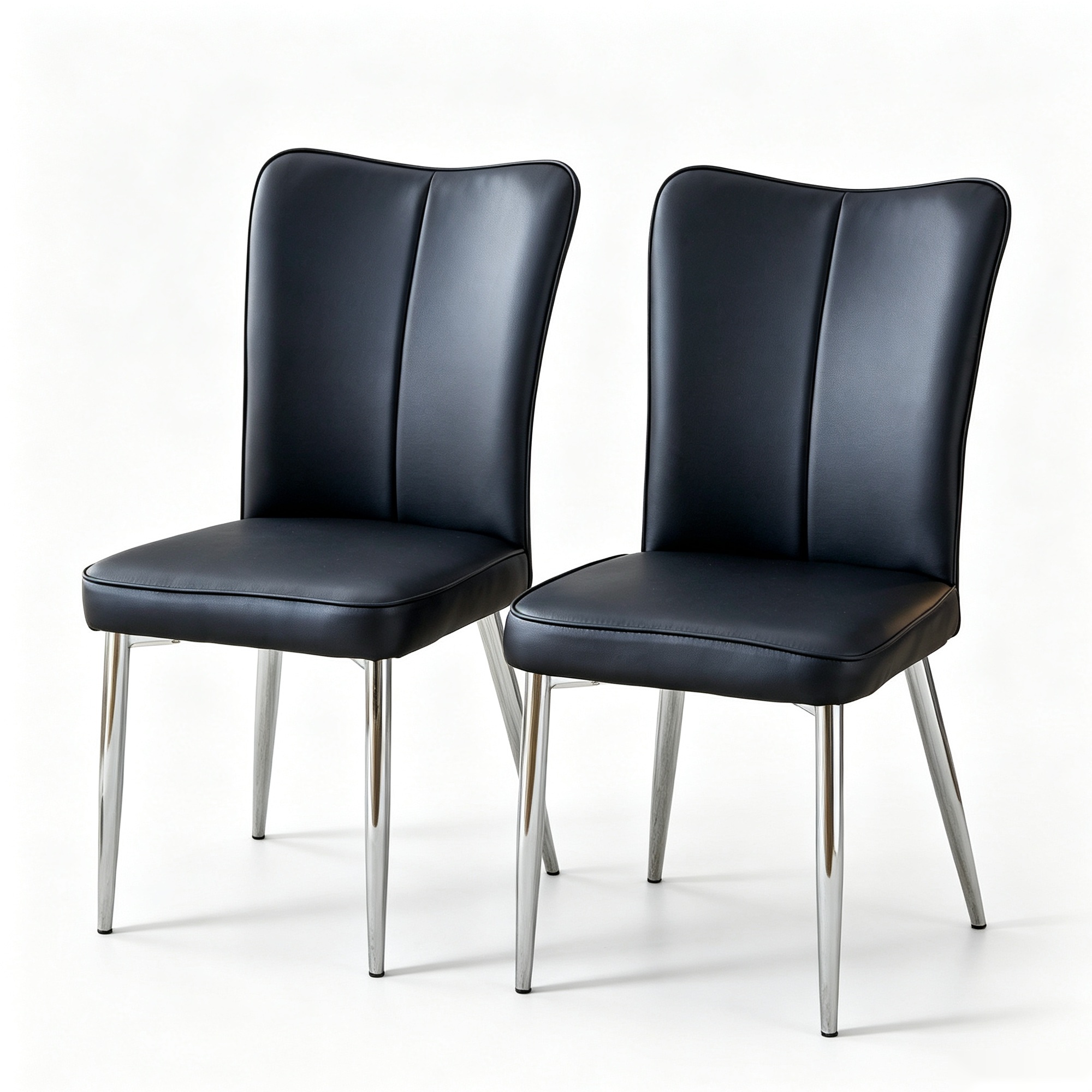 Lot de 2 chaises de salle à manger, Argent Aosom France Lot de 2 chaises de salle à manger, Argent Aosom France