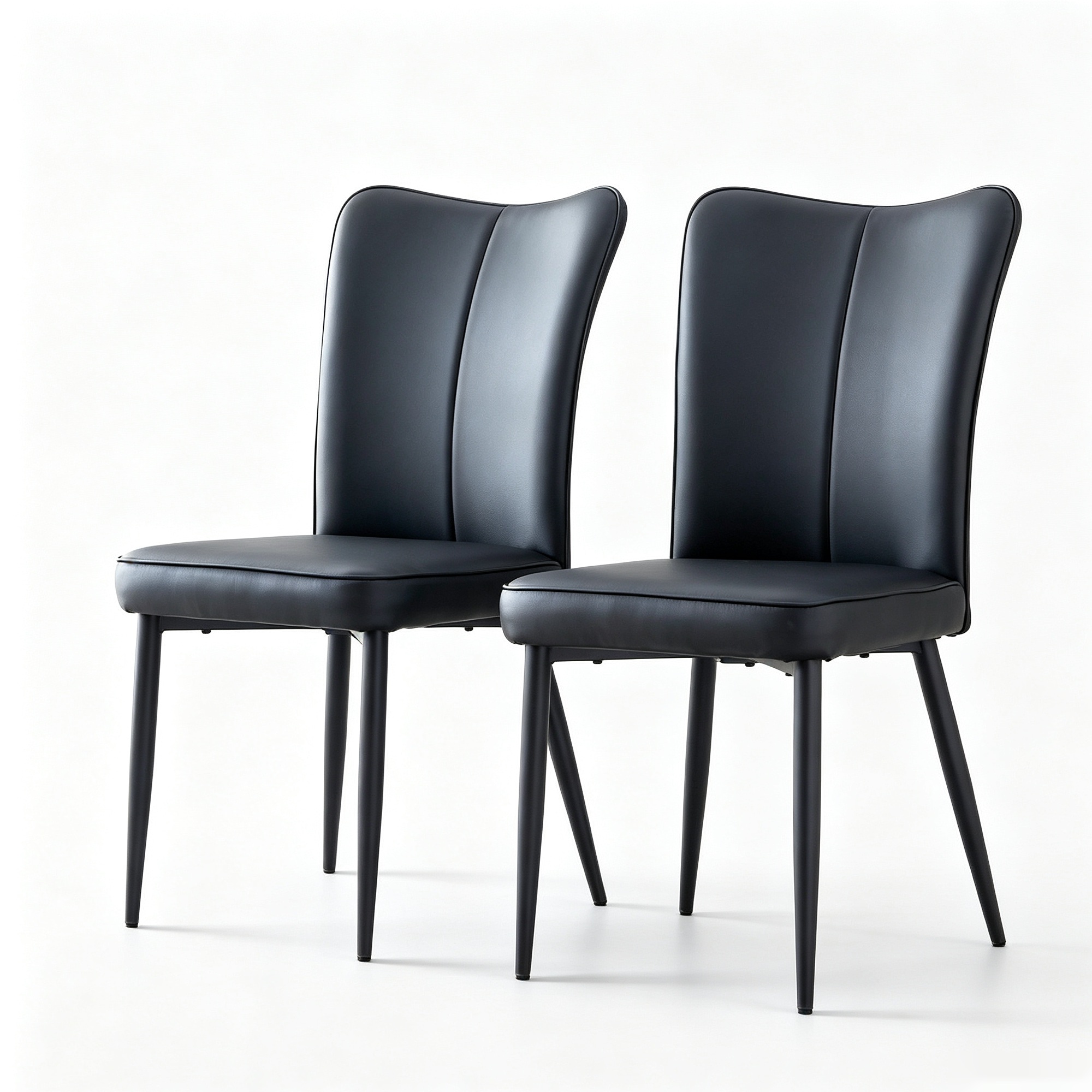 Lot de 2 chaises de salle à manger, Noir Aosom France Lot de 2 chaises de salle à manger, Noir Aosom France