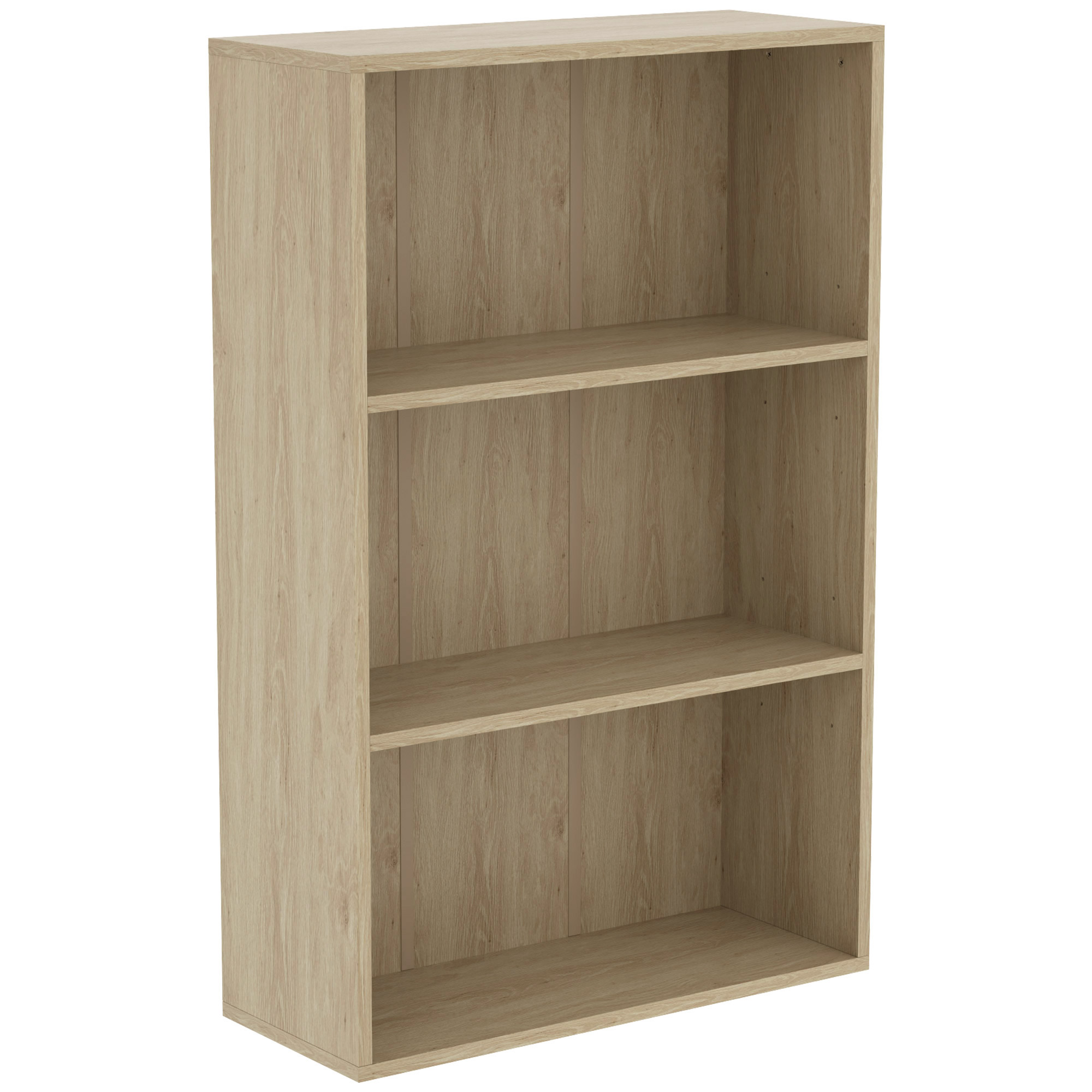 HOMCOM Aufbewahrungsregal mit 3 Fächern und verstellbarer Ablage, Aufbewahrungsmöbel für Büro, Wohnzimmer, Schlafzimmer, 60 x 24 x 93 cm, Naturholz Aosom