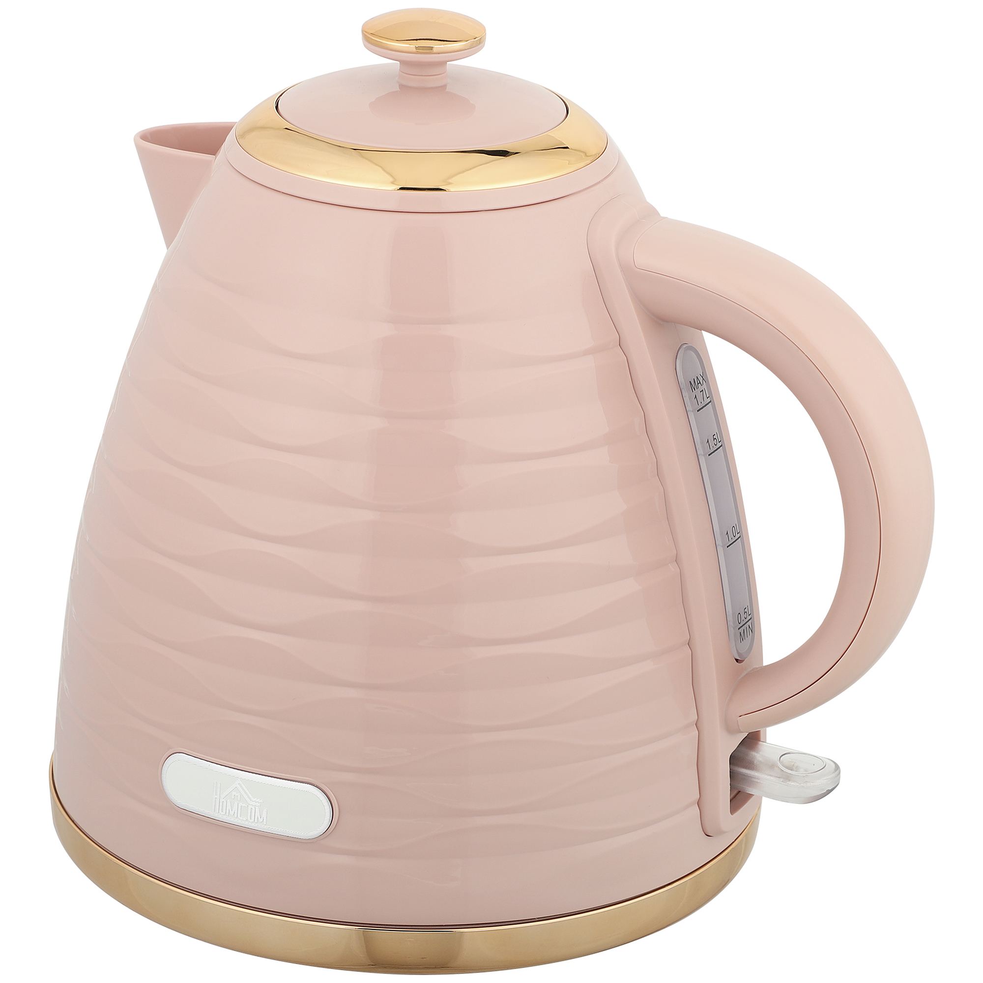 HOMCOM 3kW Rapid Boil Honeycomb Kettle – Pink
