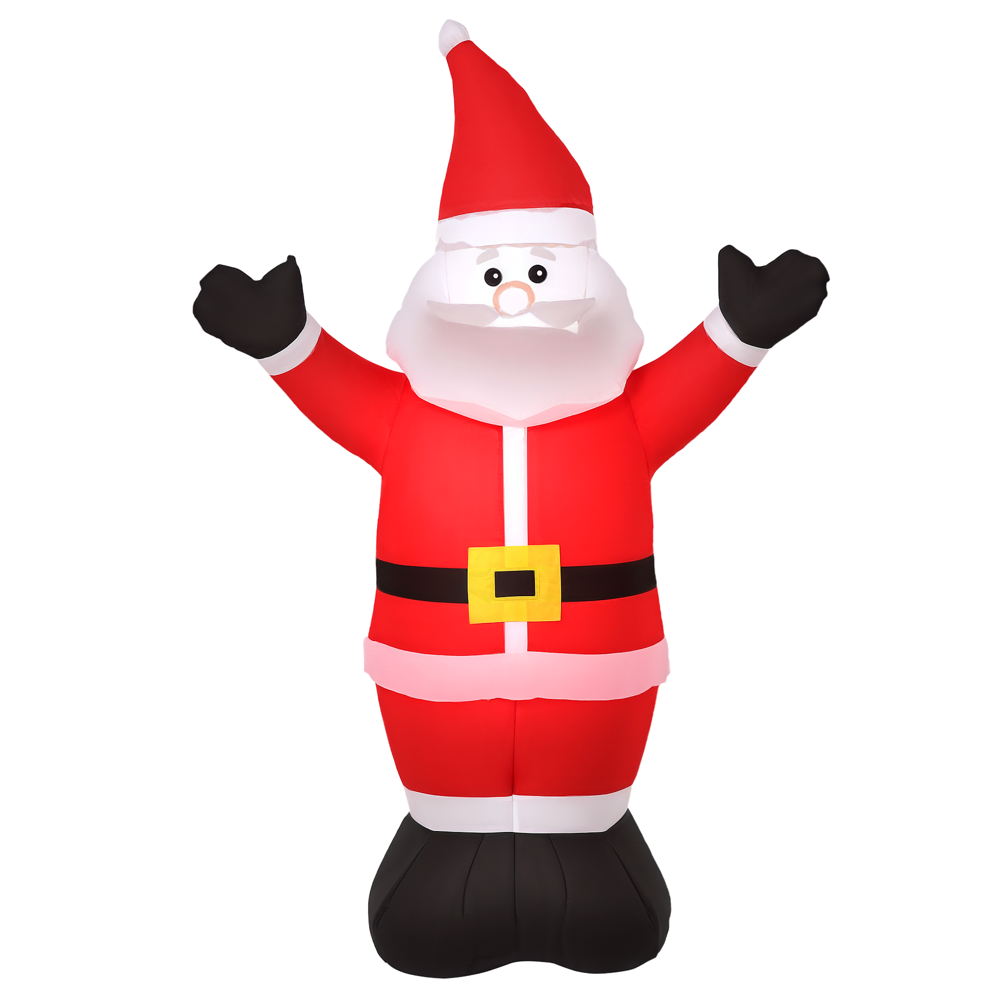 HOMCOM 4ft Inflatable Christmas Santa Claus Xmas Decoration 1 LED Holiday Air Blown Yard Outdoor D?cor