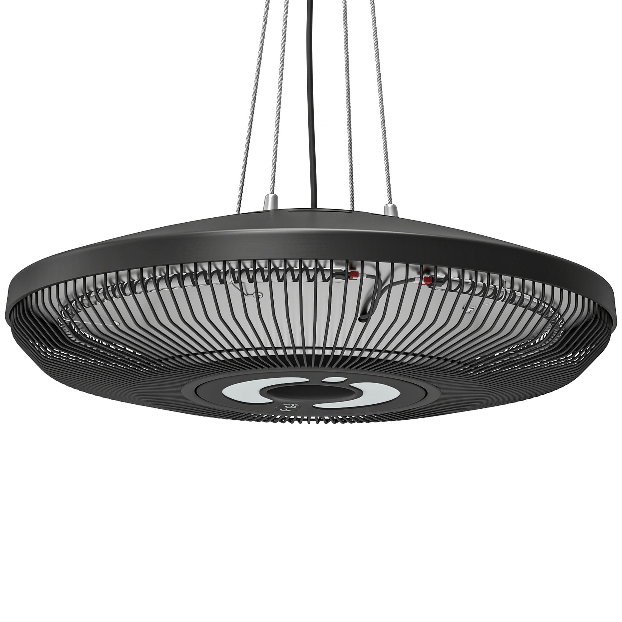 Outsunny Infrarot Heizstrahler Hängend 2000W Carbonfaser Deckenheizstrahler mit LED-Beleuchtung Touch & Fernbedienung 2 Heizstufen Timer IP65 elektrisch Terrassenstrahler Infrarotstrahler für Terrasse Aosom