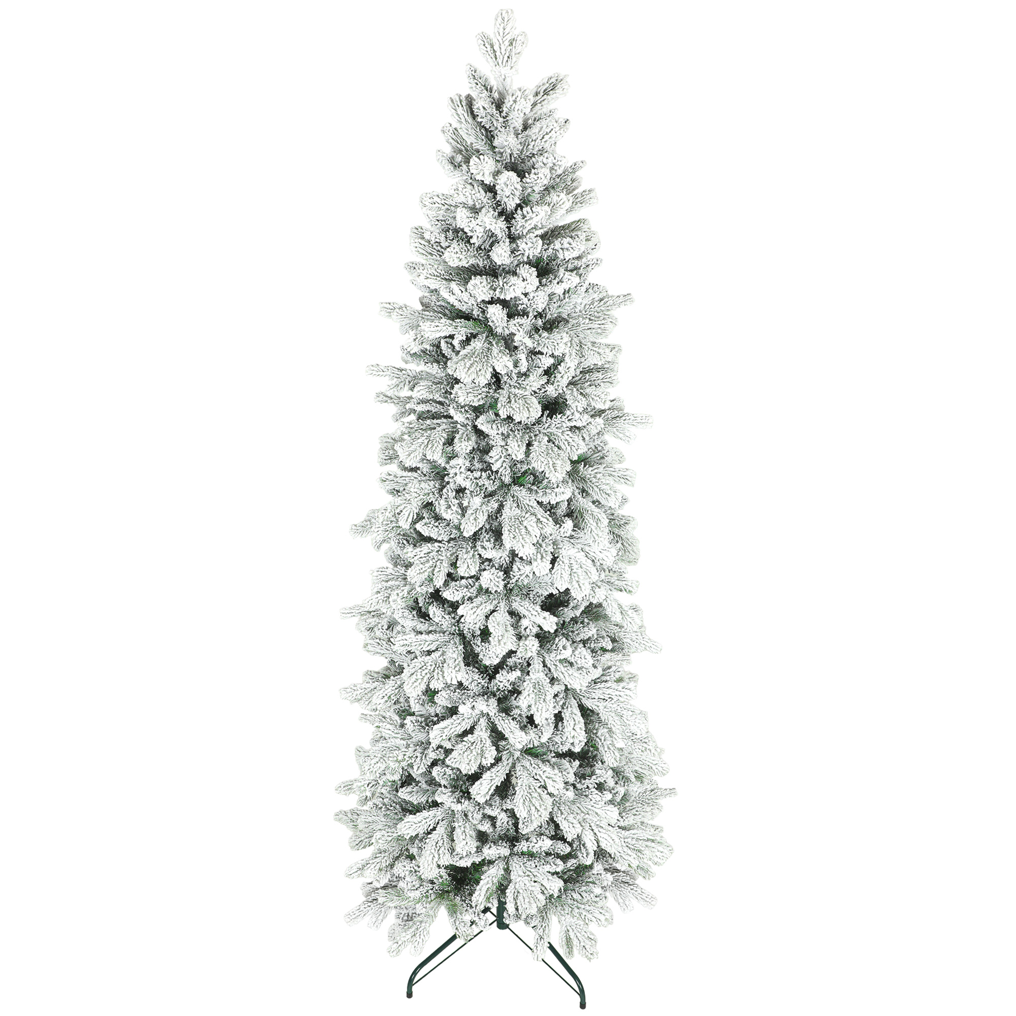 Homcom Green 7Ft Flocked Artificial Christmas Tree