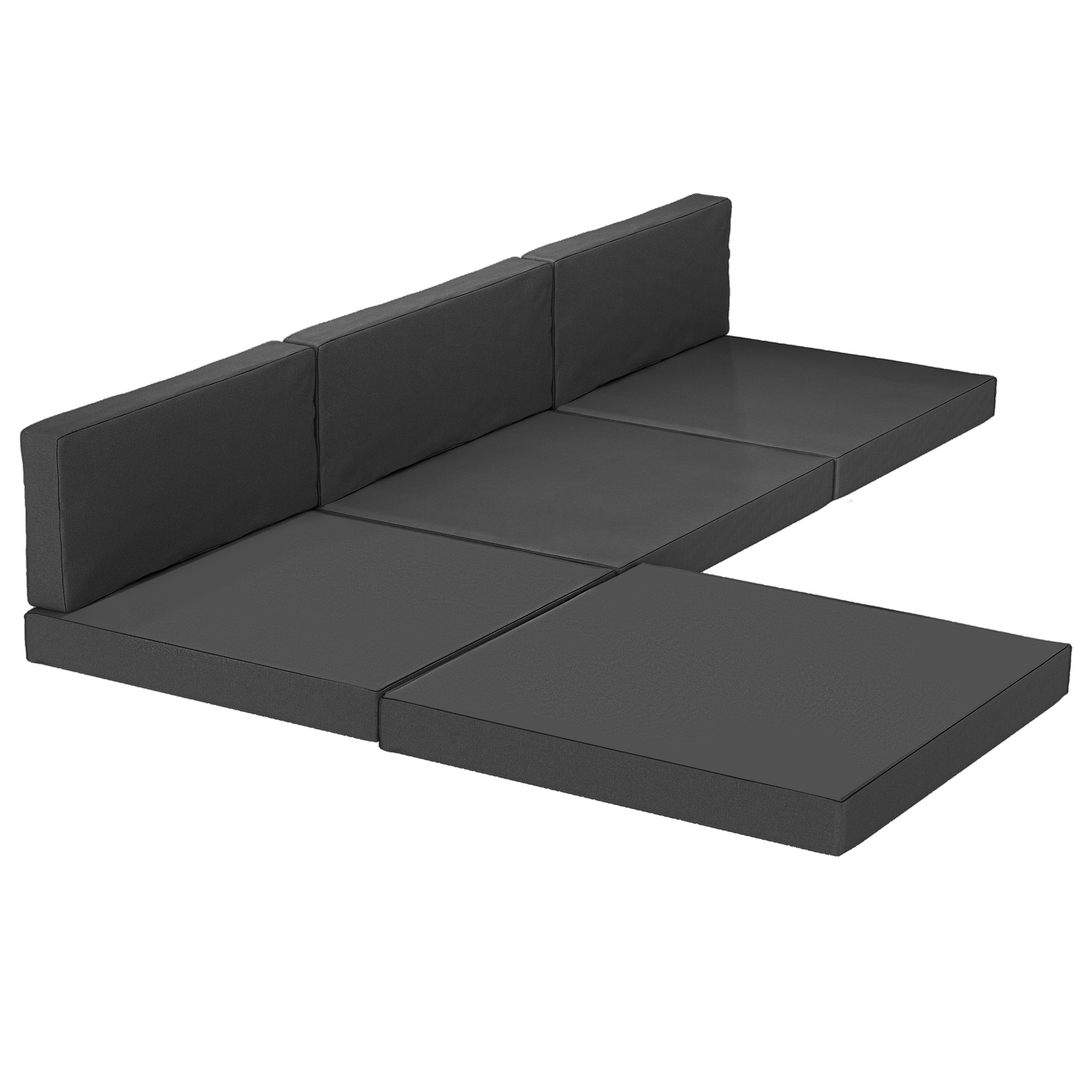 Outsunny 7-Piece Patio Furniture Cushions, Outdoor Loveseat Cushion with Removable Covers for Rattan Furniture, 60×60 cm, Black Outsunny 7-Piece Patio Furniture Cushions, Outdoor Loveseat Cushion with Removable Covers for Rattan Furniture, 60×60 cm, Black