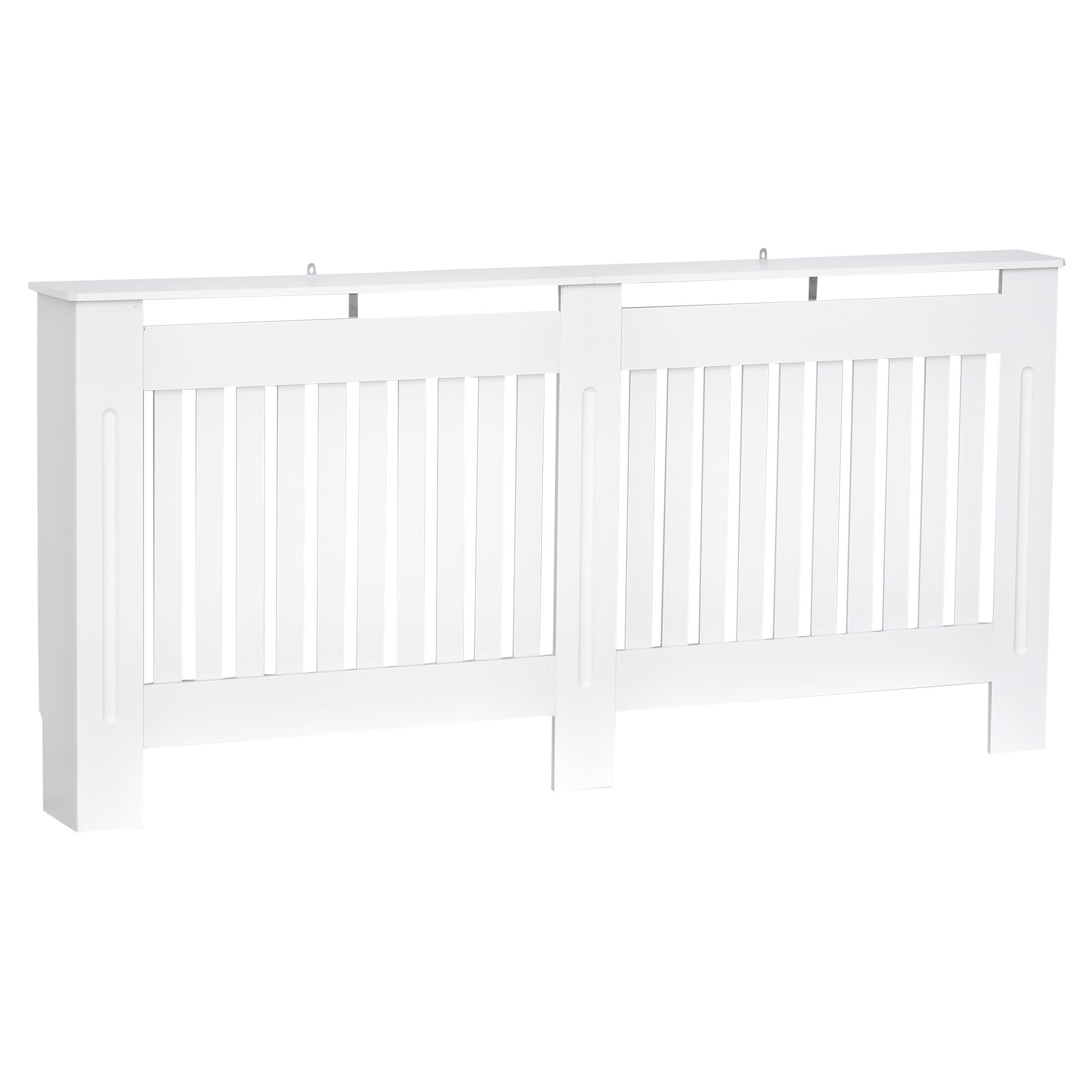 HOMCOM Cubierta de Radiador Cubre Radiador para Radiador Decorativa Diseño Moderno MDF 112x19x81cm Blanco