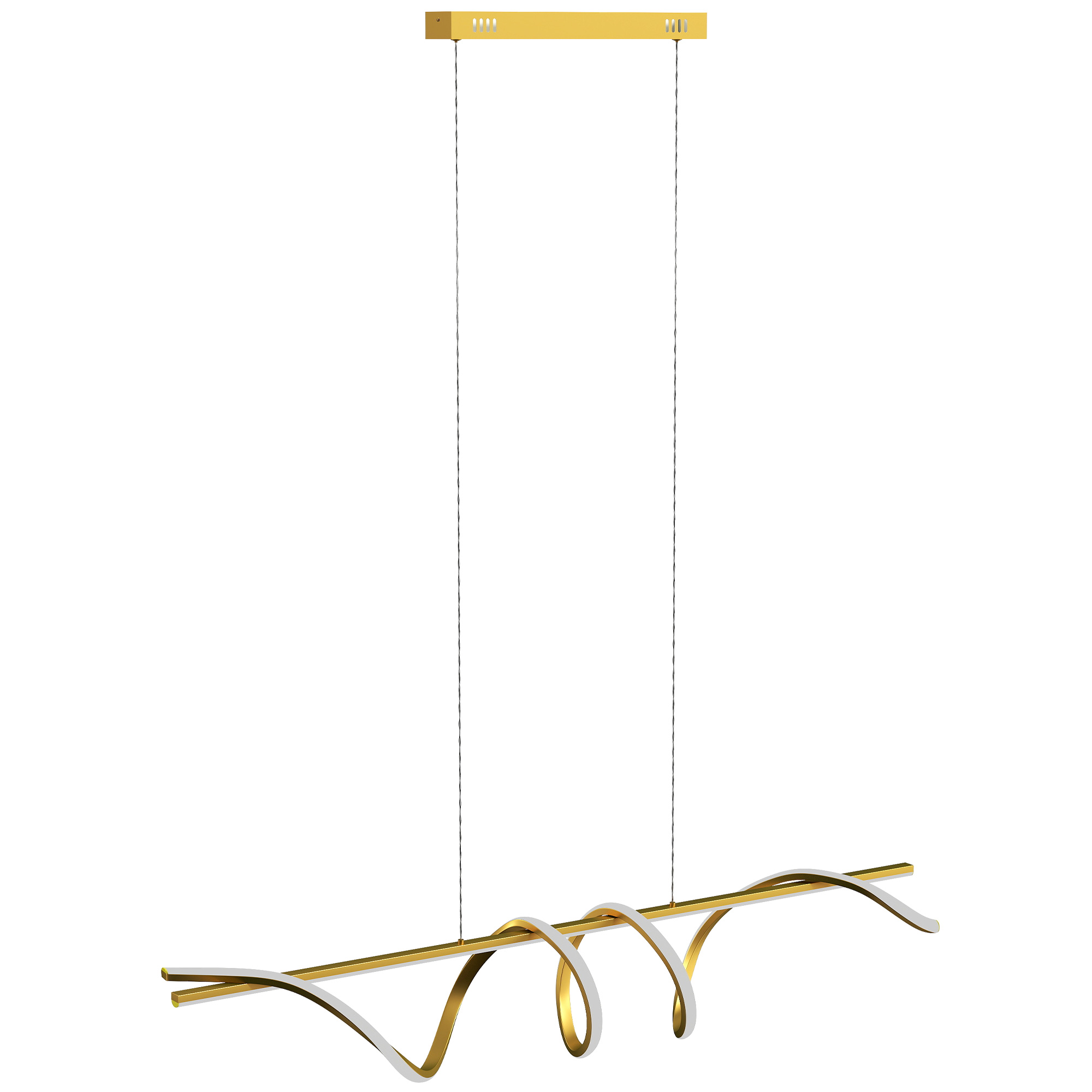 Homcom Gold Tone Pendant Light With 3 Colour Temperatures