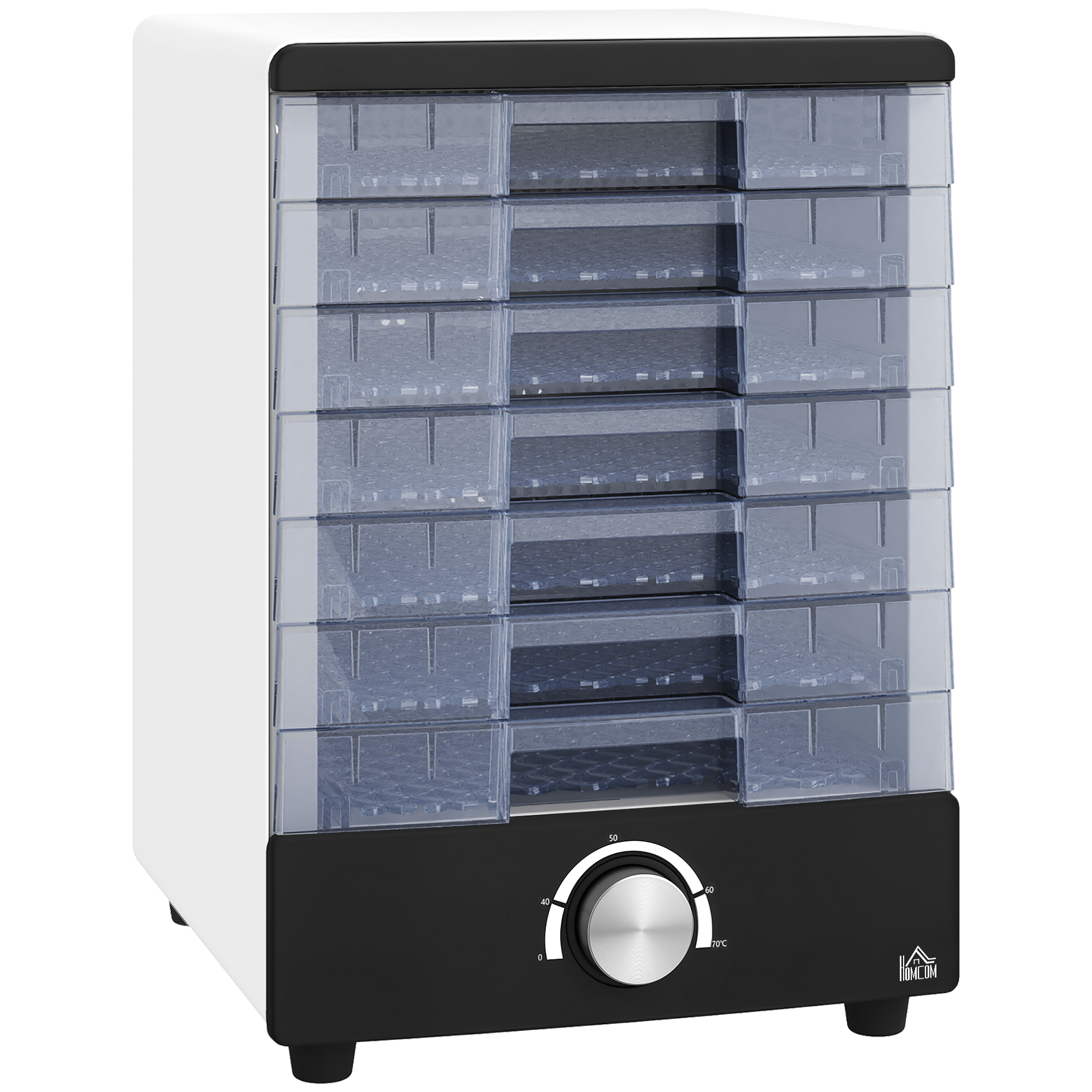 HOMCOM Seven Tray, 40-70?C Food Dehydrator – White