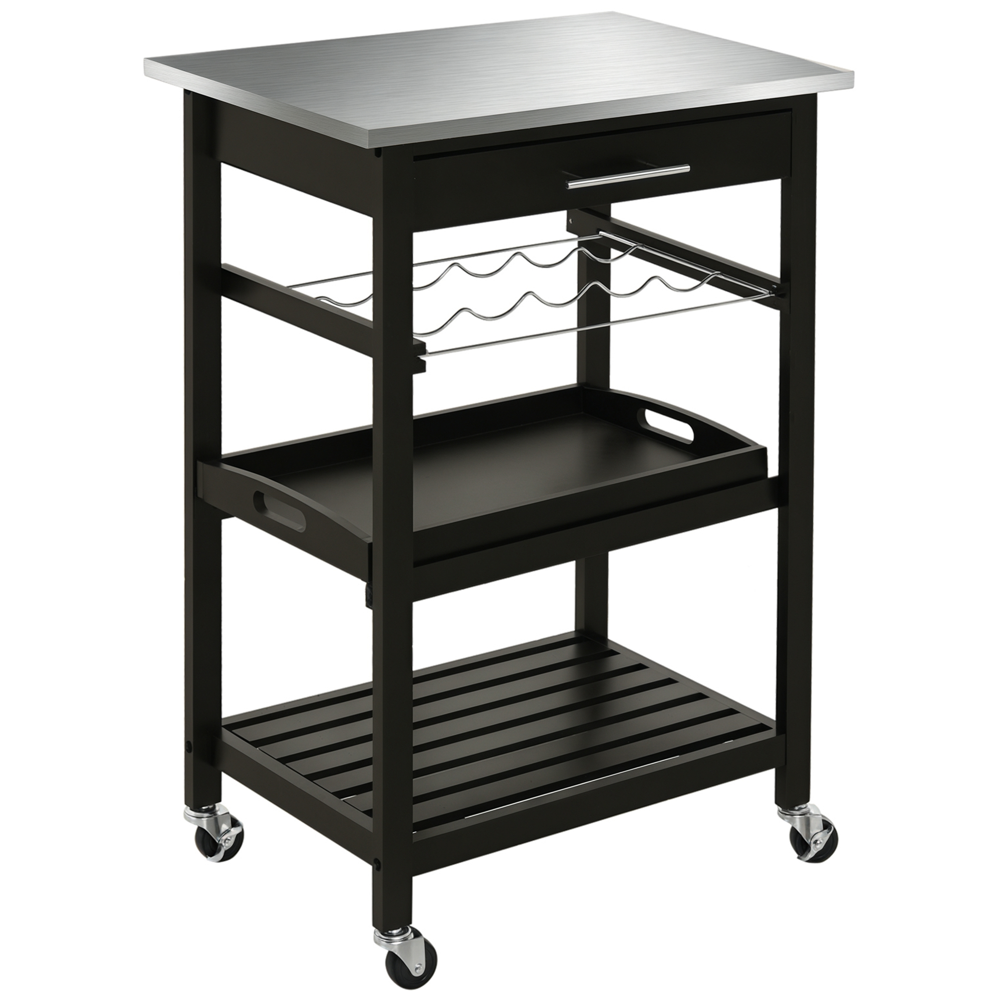 HOMCOM black storage unit in engineered wood (ref. 801-124)