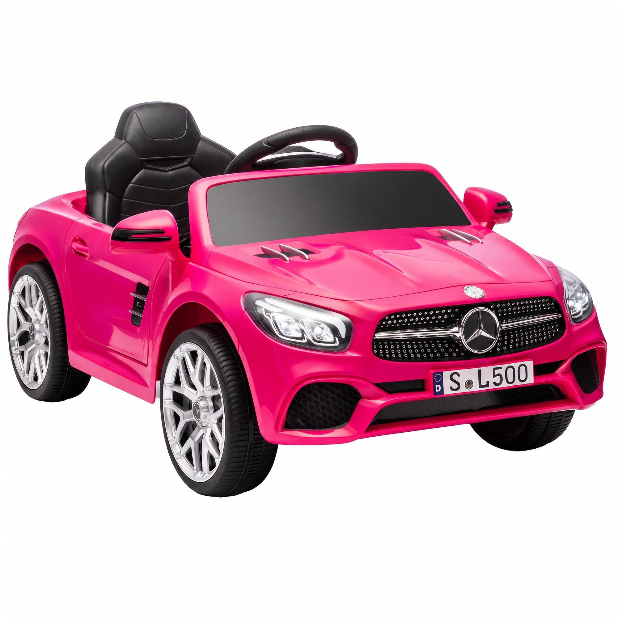 AIYAPLAY Voiture Électrique Enfants 12V Mercedes-Benz SL500, 3-5 km/h, 2 Moteurs, Télécommande 2,4G, pour 3-5 Ans, Rose AIYAPLAY Voiture Électrique Enfants 12V Mercedes-Benz SL500, 3-5 km/h, 2 Moteurs, Télécommande 2,4G, pour 3-5 Ans, Rose