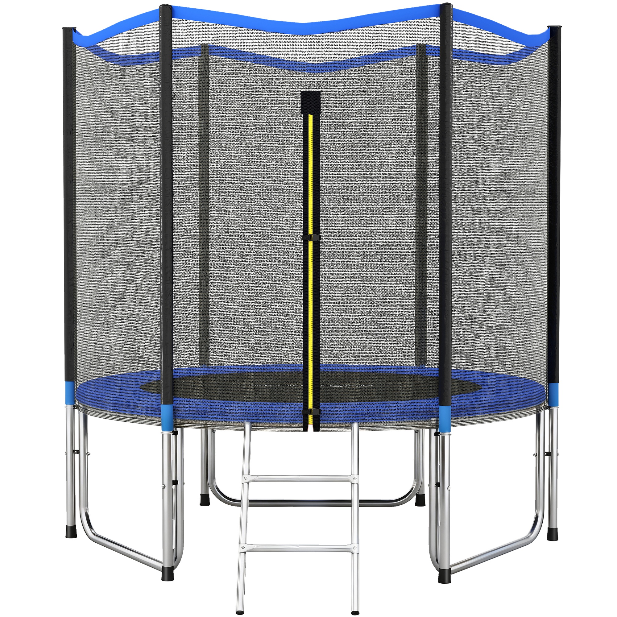 SPORTNOW Trampolino 244 cm, Rete di Protezione inclusa, Scala per accesso. Aosom Italy