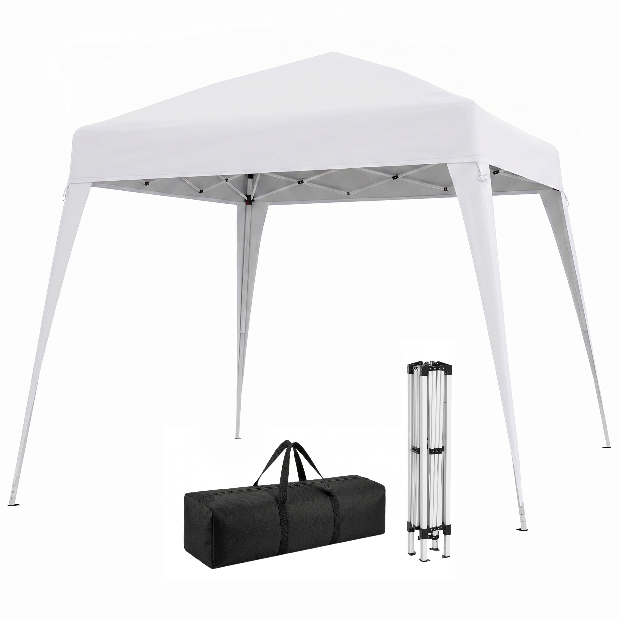 Outsunny Carpa Cenador Plegable para Exterior para Jardín Camping Fiesta Tienda Eventos - Blanco - Acero y Oxford - 3 x 3m | Aosom España