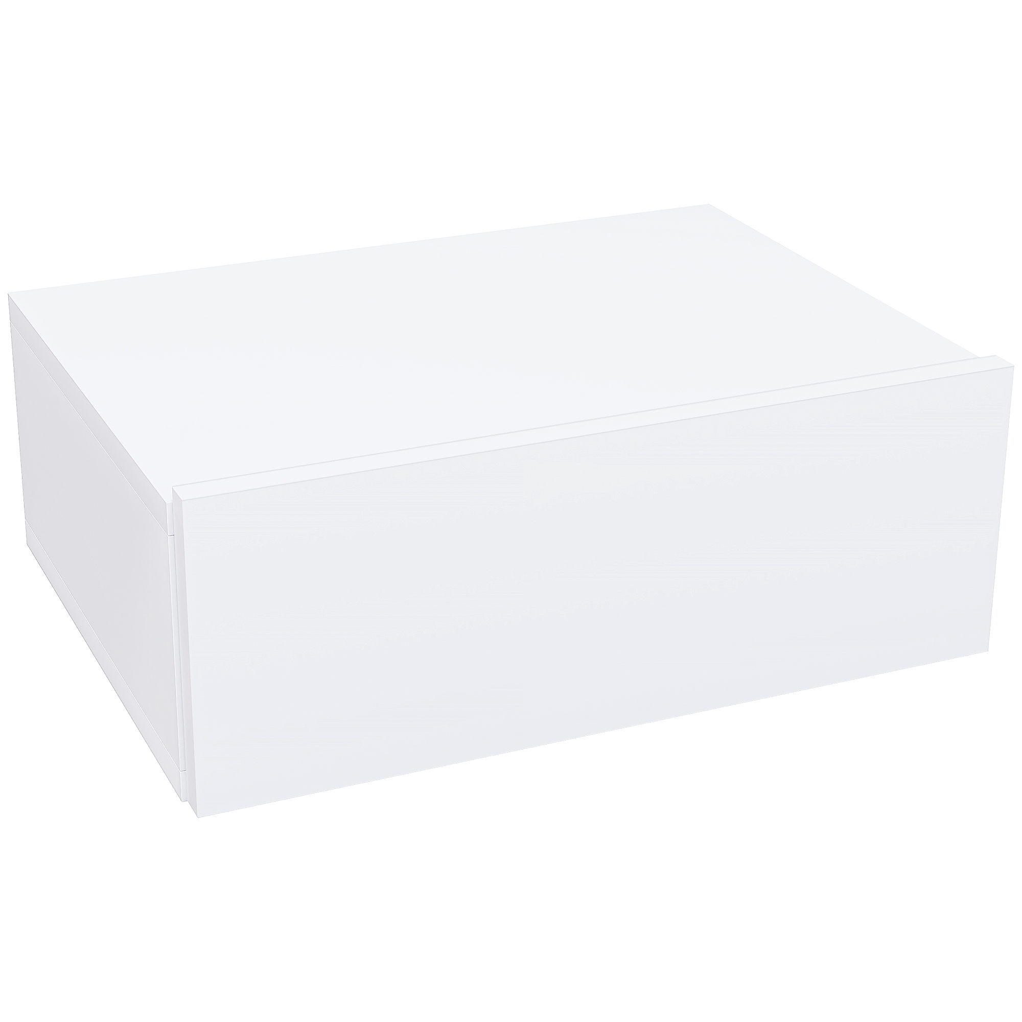 Homcom White Floating Bedside Table, Wall-Mounted Nightstand With Storage Drawer, Small Side End Table For Bedroom,