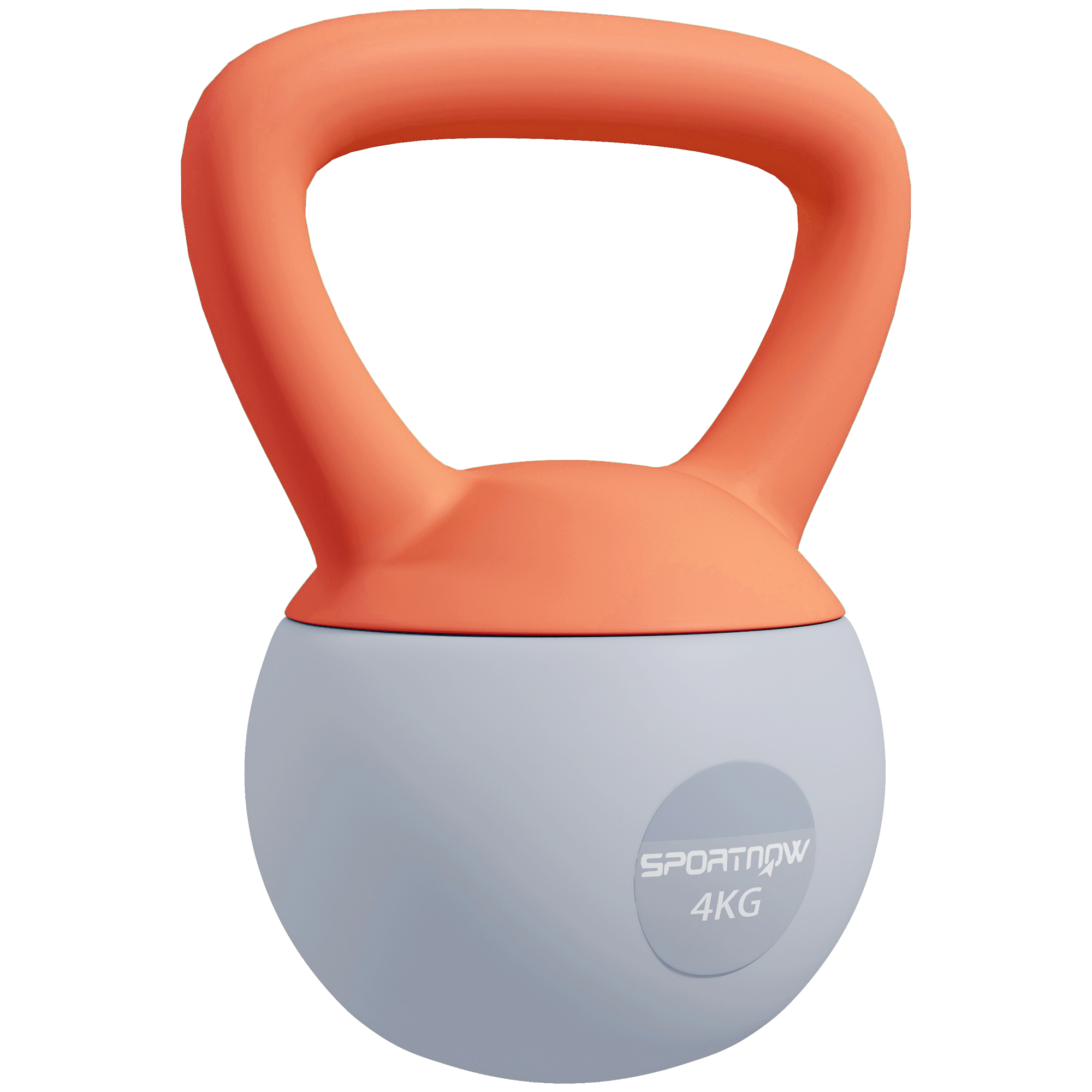 SPORTNOW 4KG Soft Kettlebell, Kettlebell with Non-Slip Handle for Home Gym, Weight Lifting, Strength Training, Orange/Grey SPORTNOW 4KG Soft Kettlebell, Kettlebell with Non-Slip Handle for Home Gym, Weight Lifting, Strength Training, Orange/Grey
