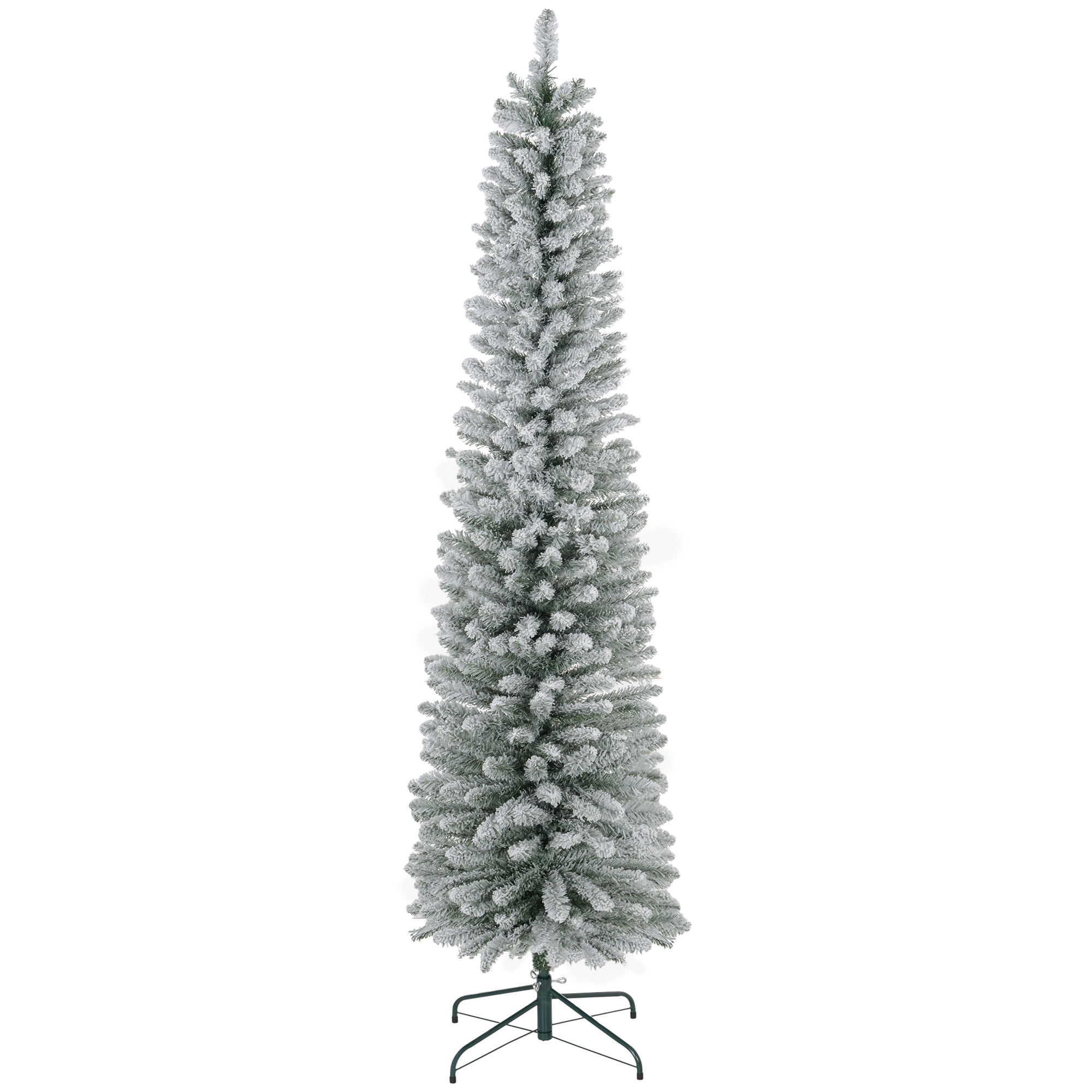 HOMCOM 7ft Artificial Snowy Pencil Christmas Tree – White HOMCOM 7ft Artificial Snowy Pencil Christmas Tree – White