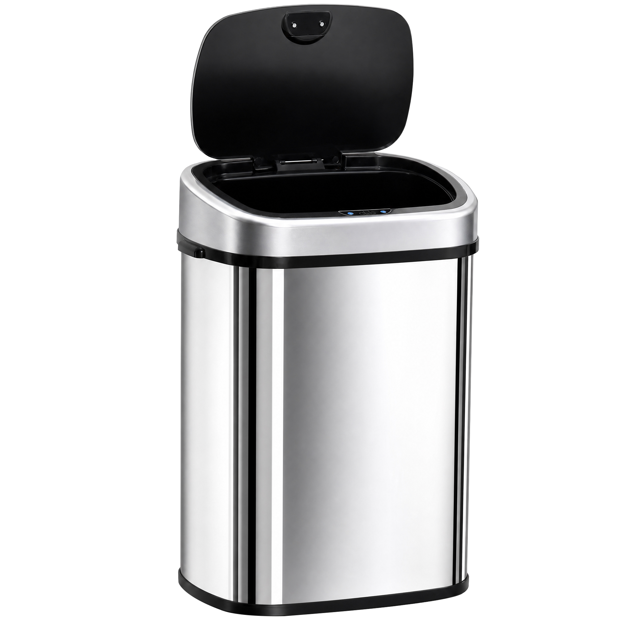 HOMCOM Mülleimer 48L Küchenabfalleimer mit Infrarotsensor, hygienisch, Edelstahl in Silber, L40,5xB29,5xH68 cm für müheloses Entsorgen Aosom.de