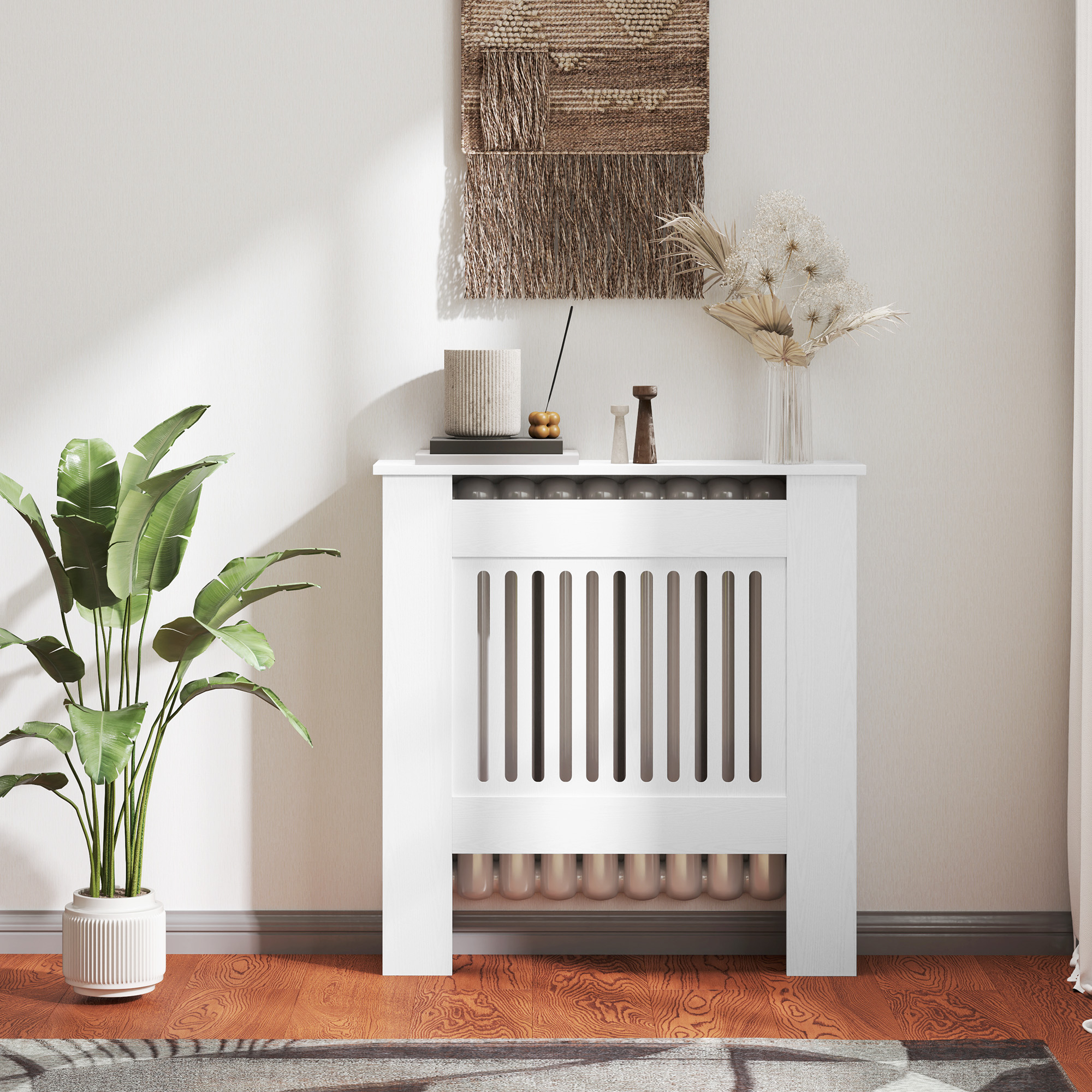 Radiaatorikate, 78 x 19 x 81 cm, radiaatorikate magamistuppa, elutuppa, MDF, valge