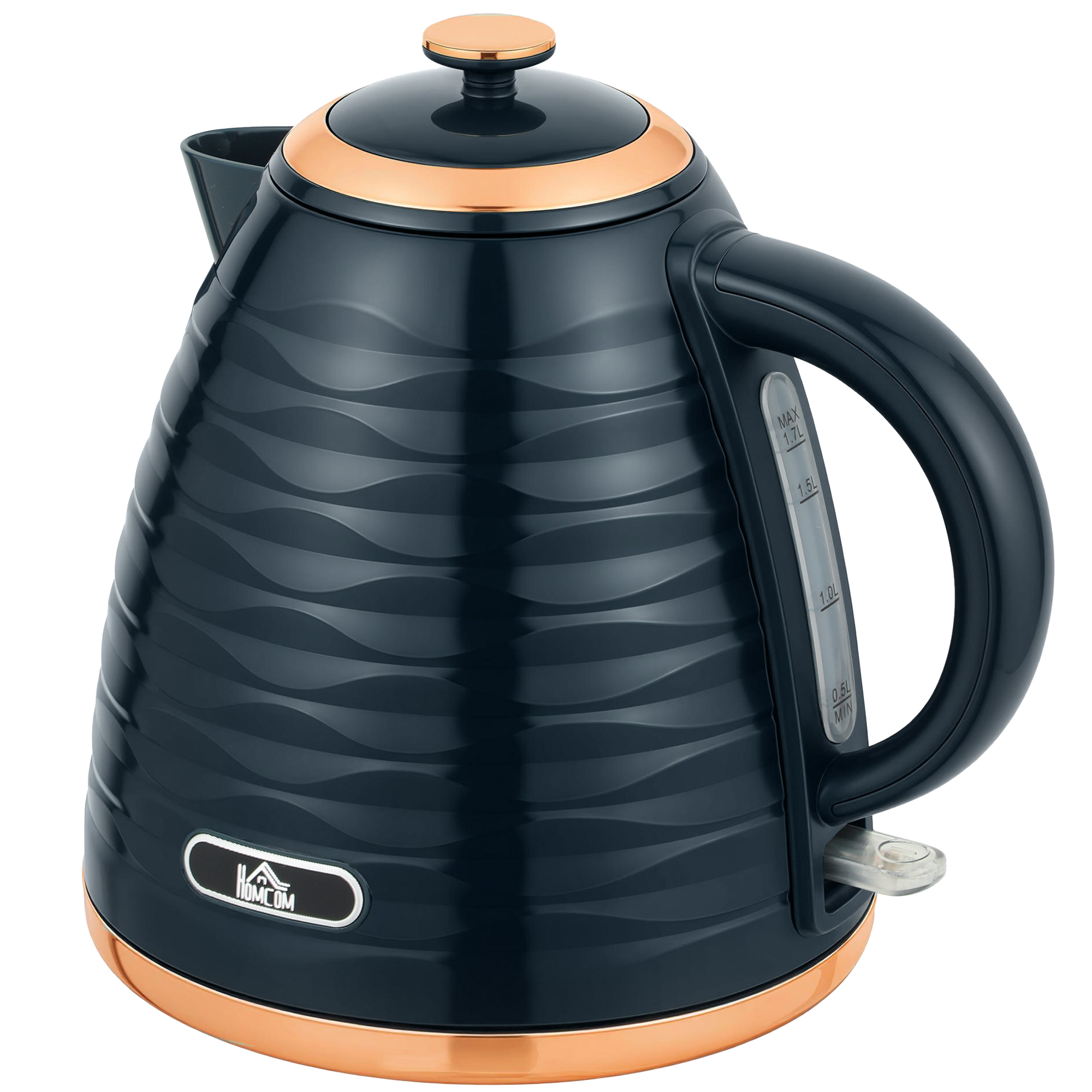 HOMCOM 3kW Rapid Boil Honeycomb Kettle – Dark Blue