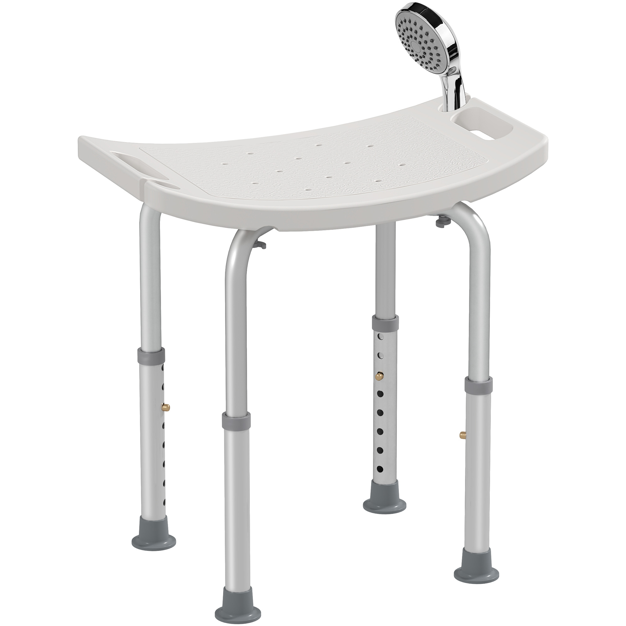 HOMCOM Sgabello Sedile Sedia per Doccia Bagno, Antiscivolo, Altezza Regolabile Aosom HOMCOM Sgabello Sedile Sedia per Doccia Bagno, Antiscivolo, Altezza Regolabile Aosom