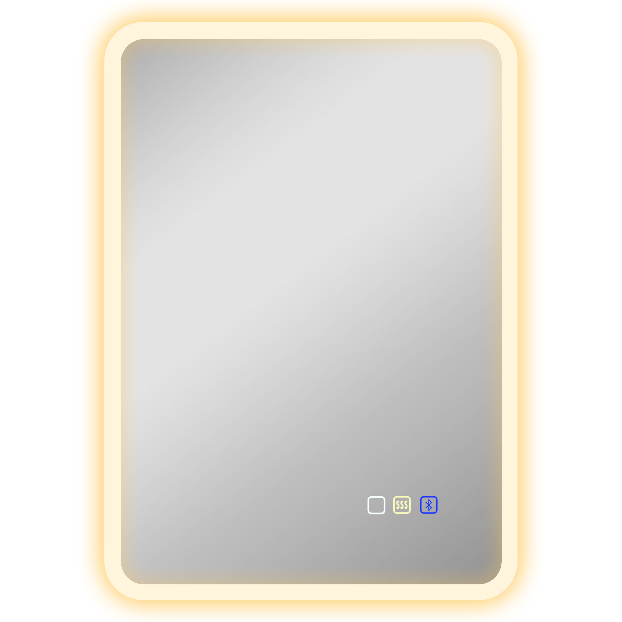 HOMCOM 70 x 50cm LED Bathroom Mirror, with Bluetooth – Silver Tone HOMCOM 70 x 50cm LED Bathroom Mirror, with Bluetooth – Silver Tone