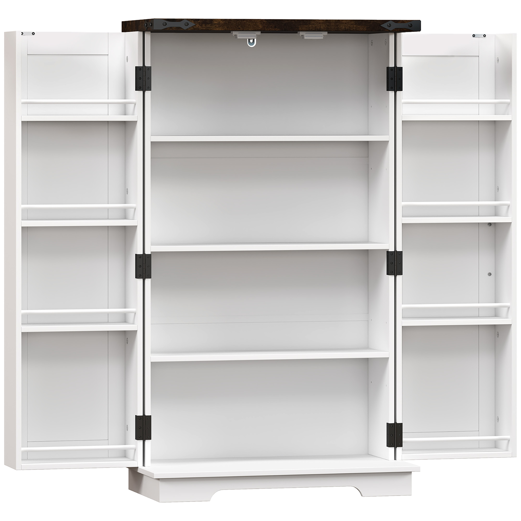 HOMCOM Multi-Storage Farmhouse Style Cabinet – White